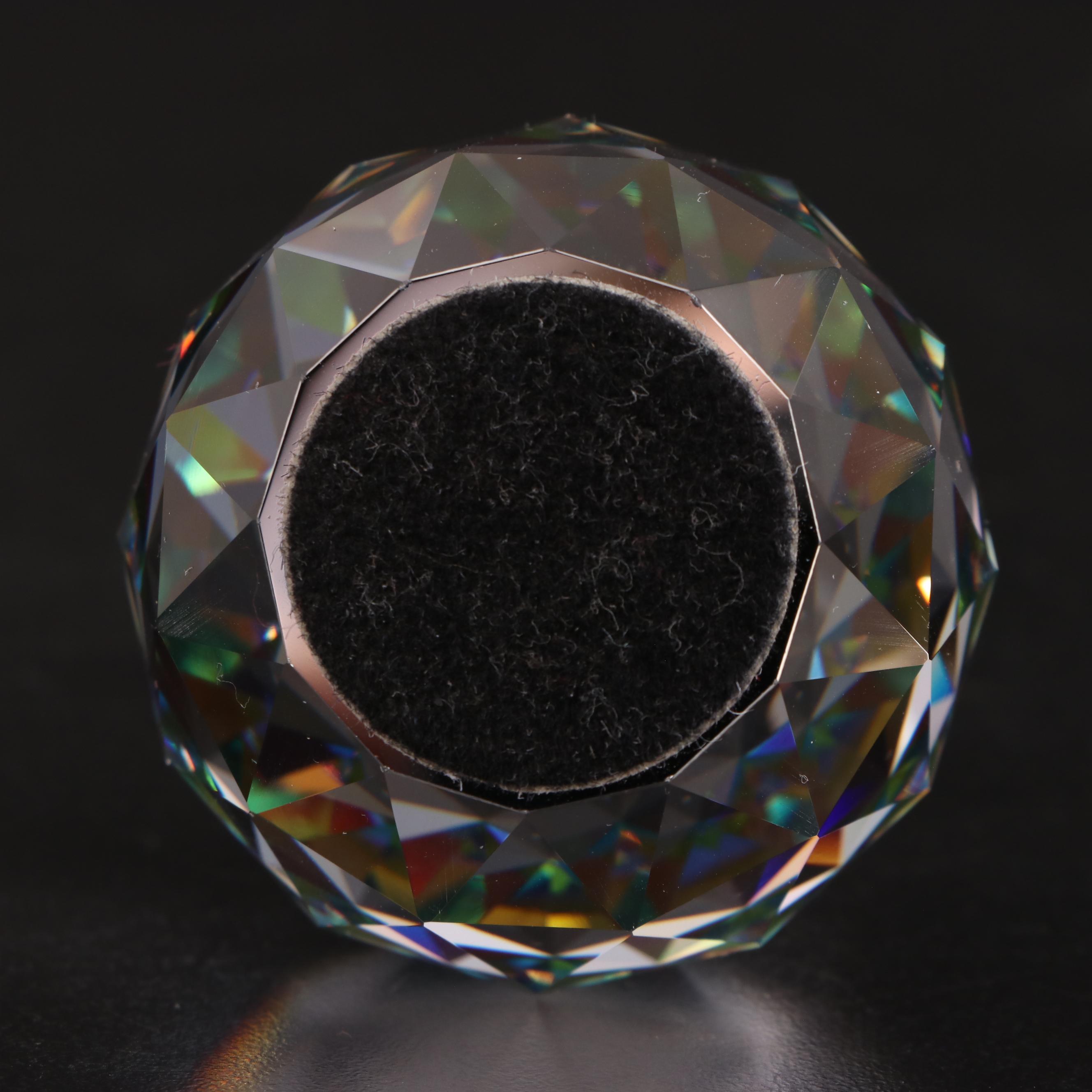 Swarovski Crystal Tulip Figurine with Pyramid and Other Faceted Paperweights