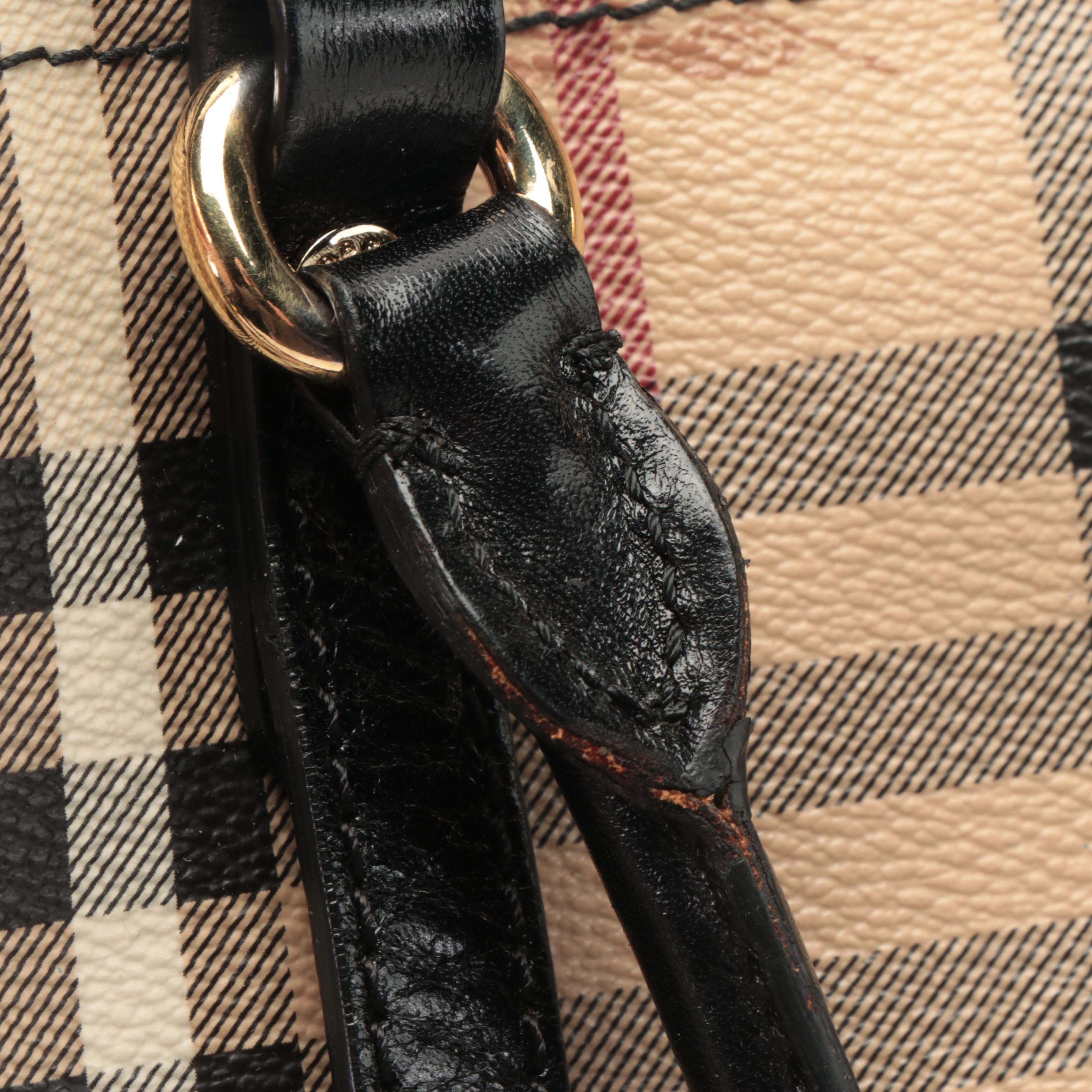 Burberry Salisbury Tote in Haymarket Check Coated Canvas and Leather