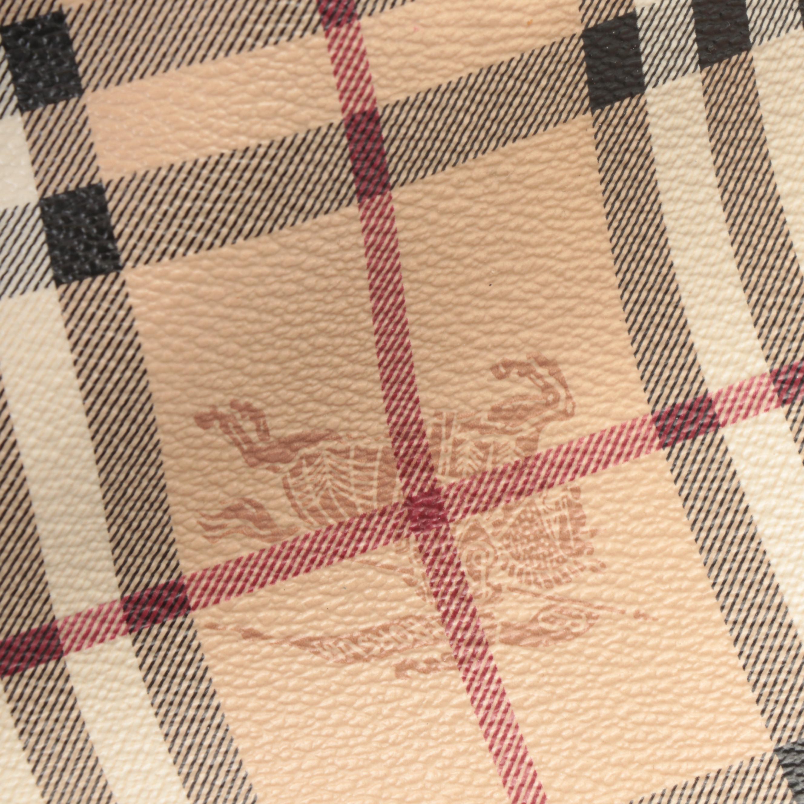 Burberry Salisbury Tote in Haymarket Check Coated Canvas and Leather