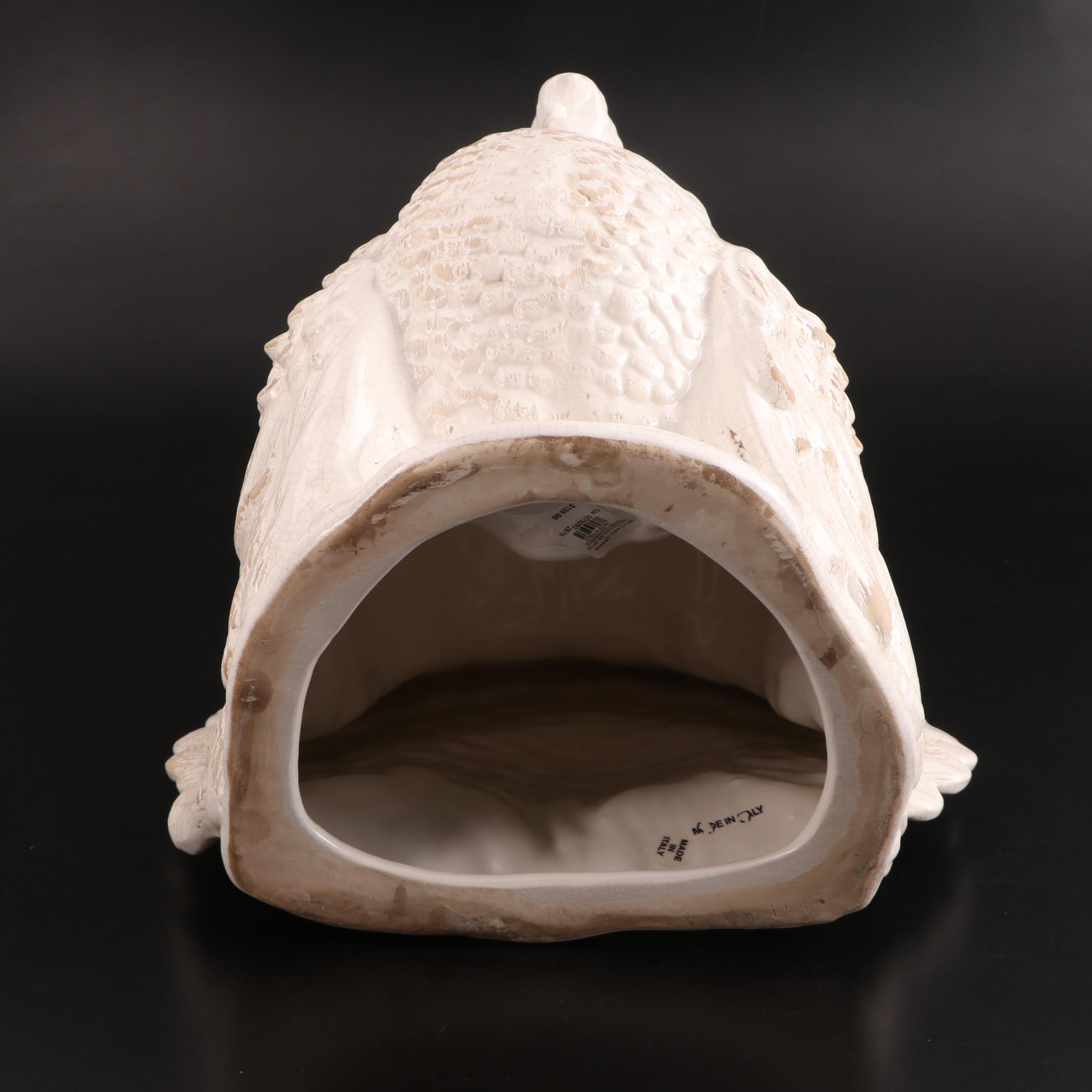 Italian Ceramic Turkey Figurine with Williams-Sonoma Ceramic Turkey Tureen