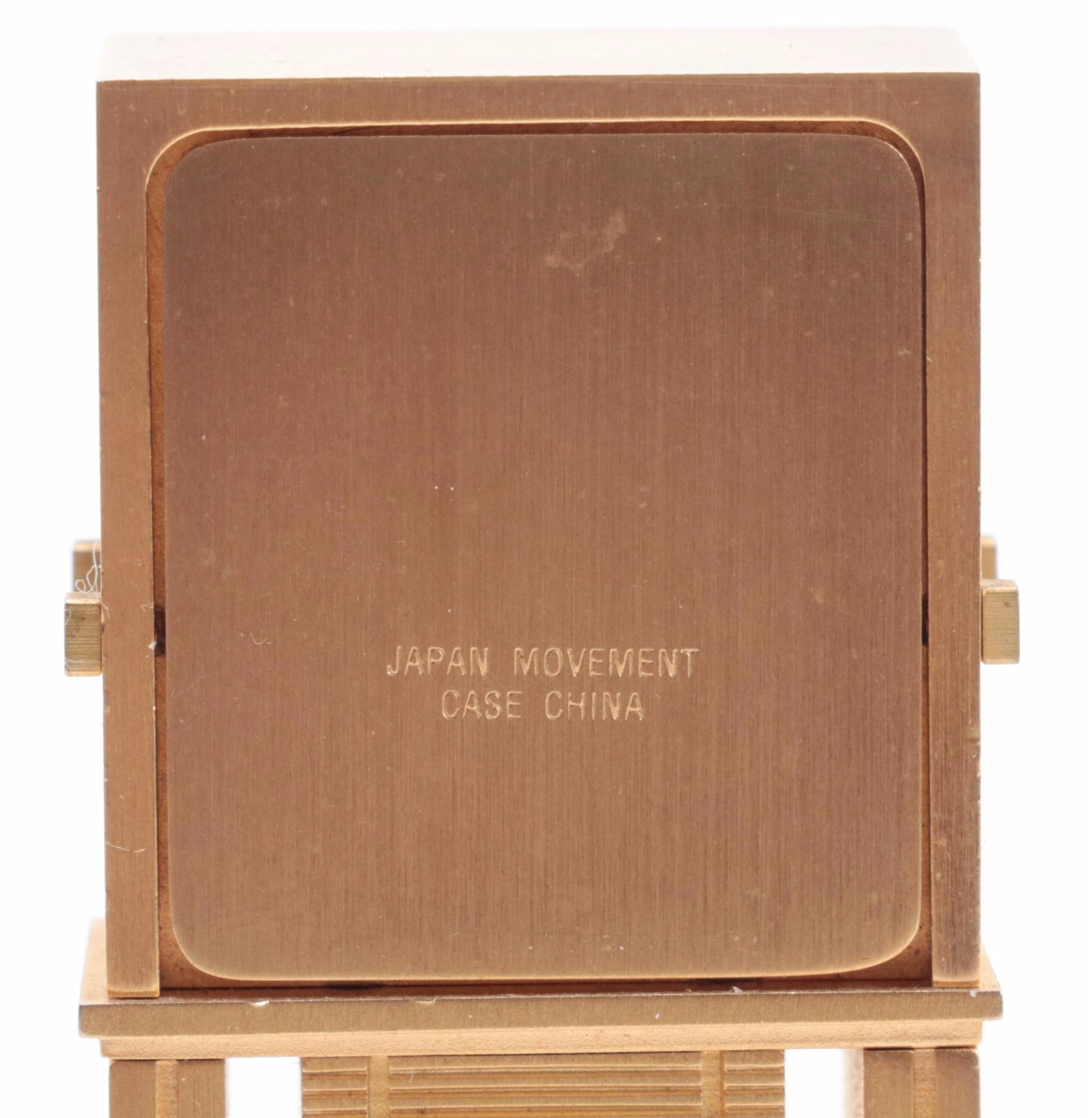 Bulova Brass Tone Desk Clocks, Late 20th Century