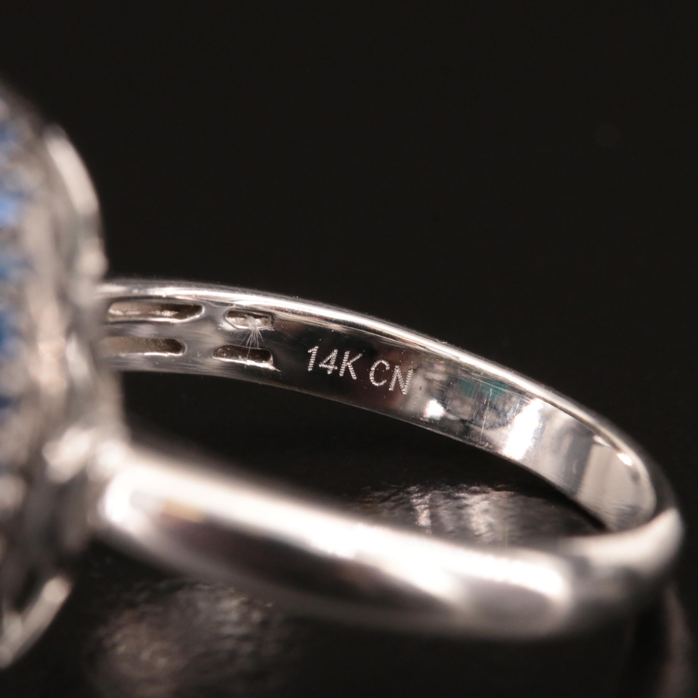 14K Turquoise and Sapphire Ring