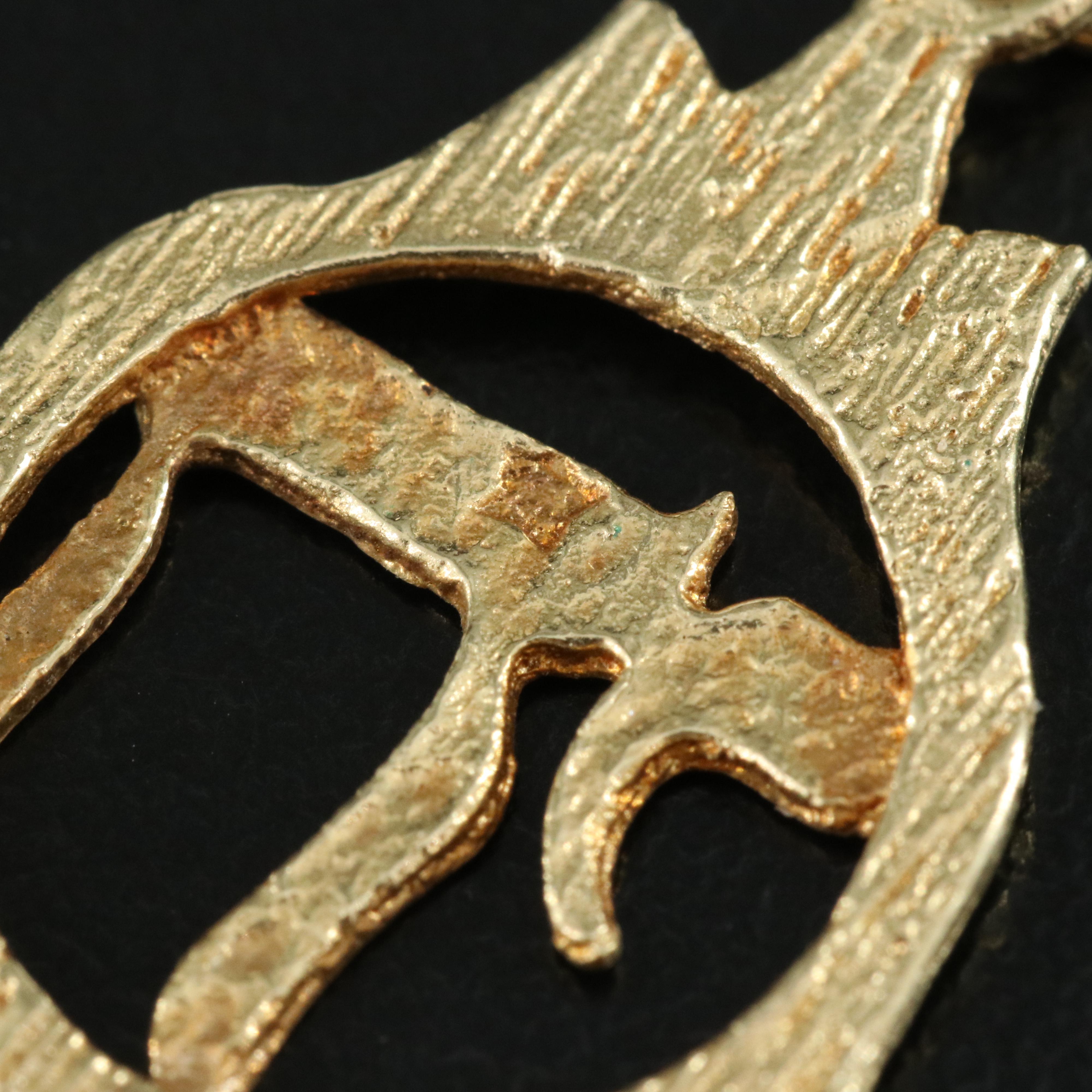 Judaic 14K Hamsa with Chai Pendant