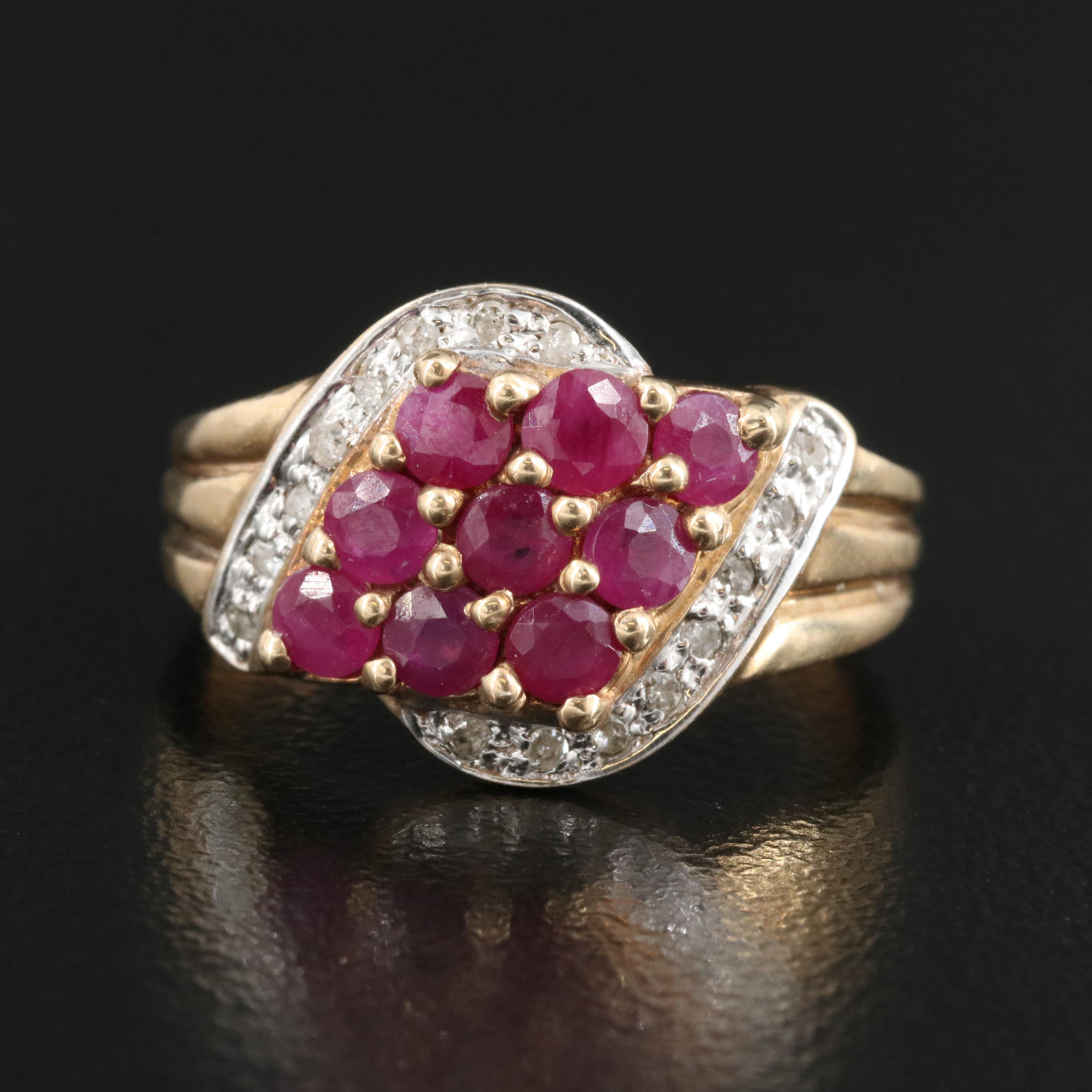 10K Ruby and Diamond Ring