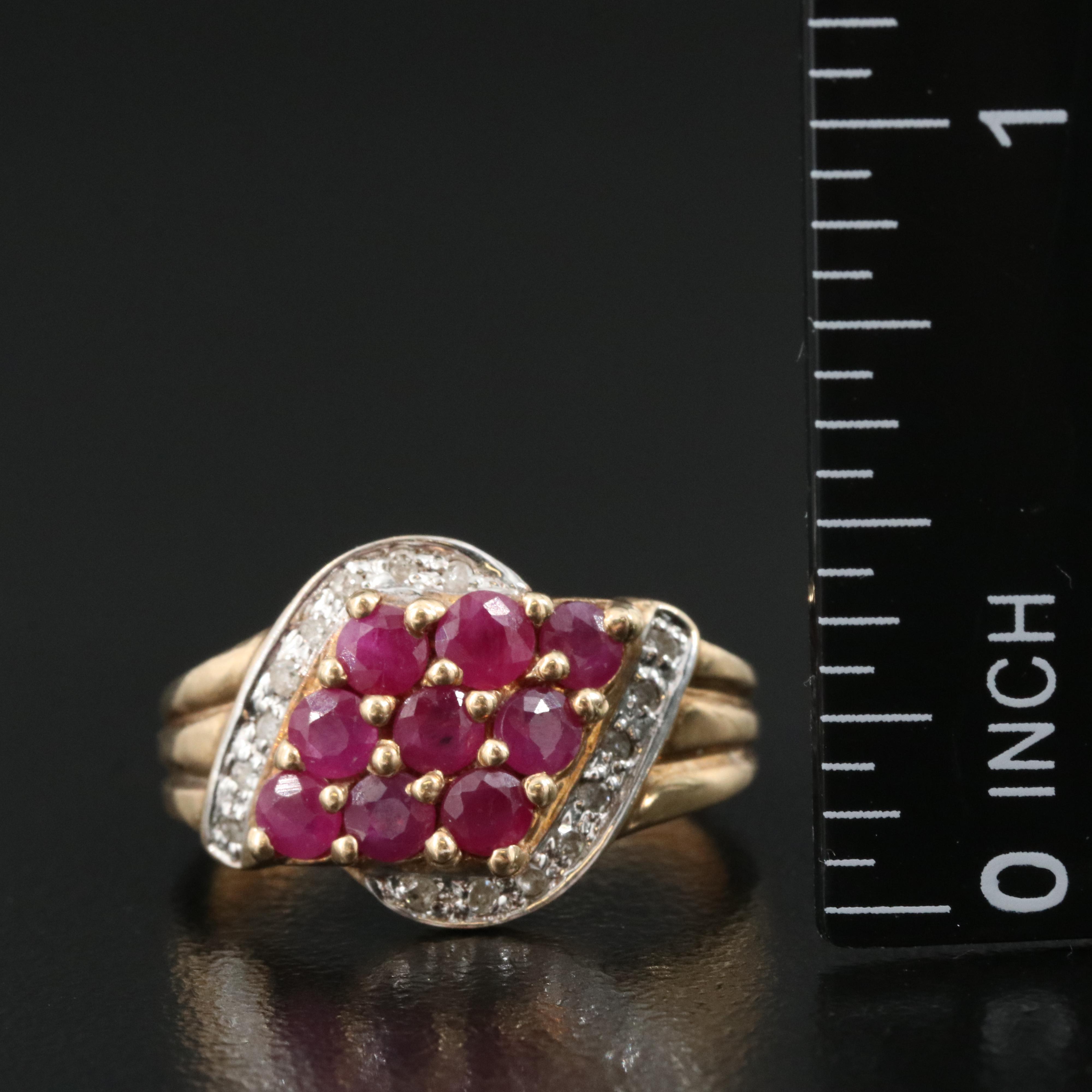 10K Ruby and Diamond Ring