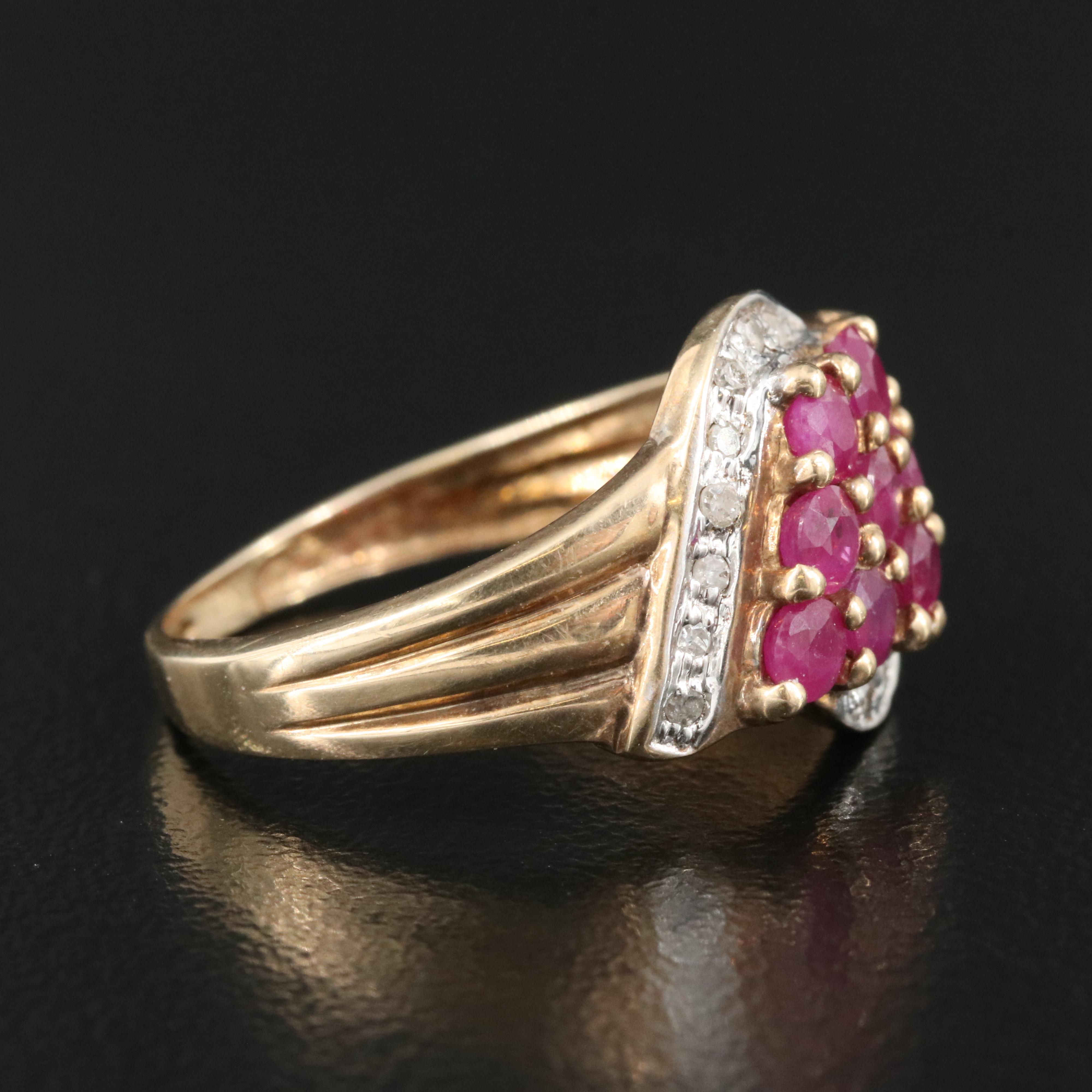 10K Ruby and Diamond Ring