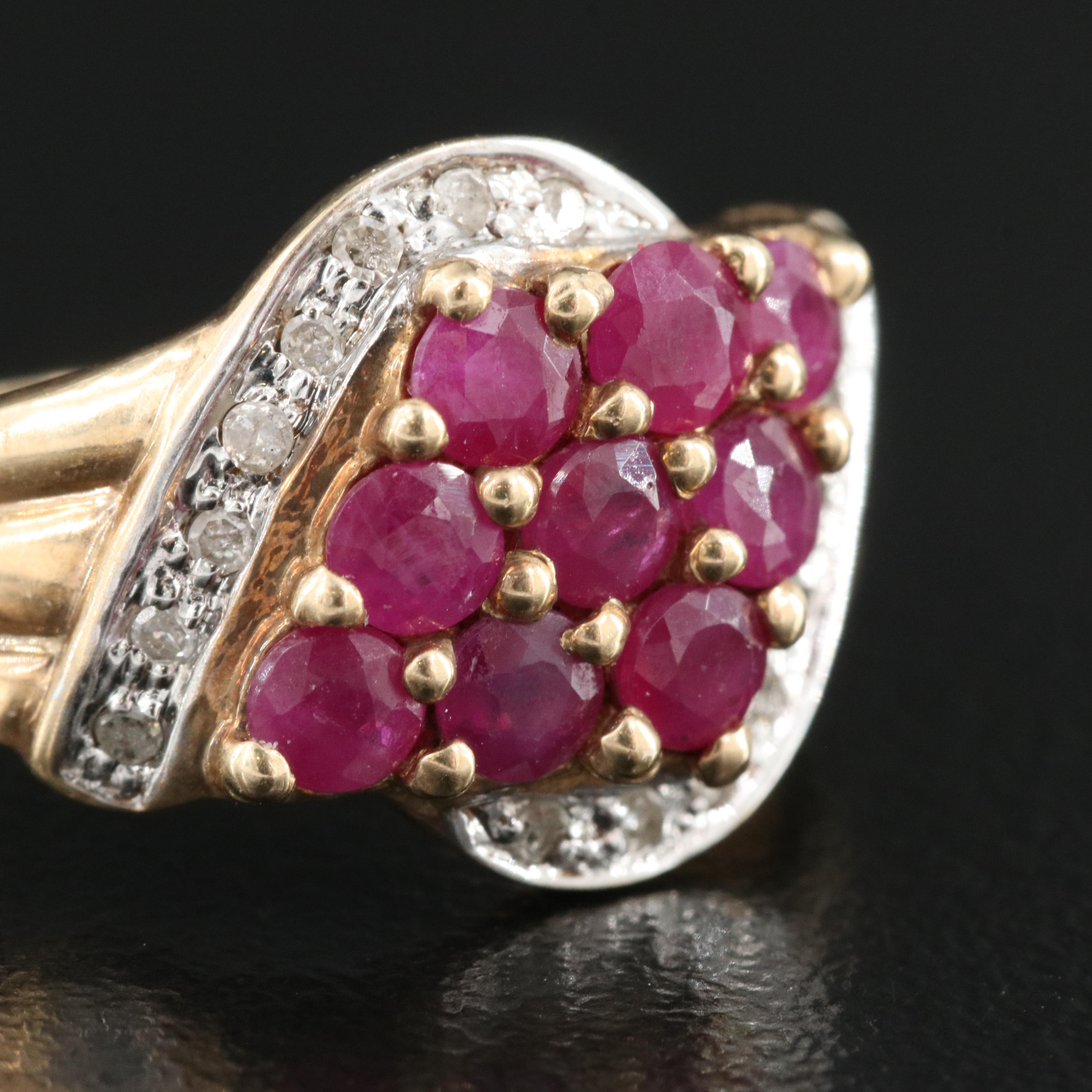 10K Ruby and Diamond Ring