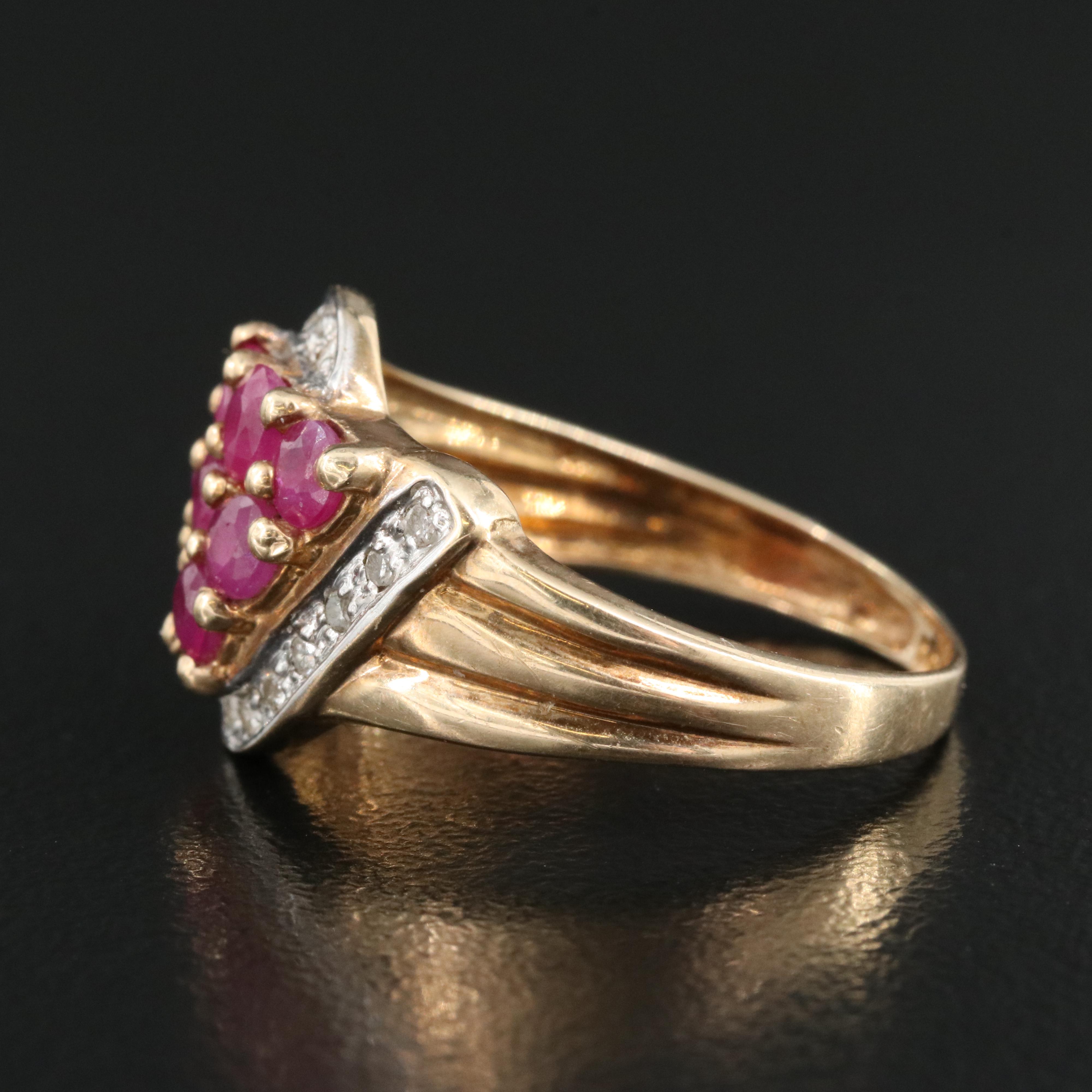 10K Ruby and Diamond Ring