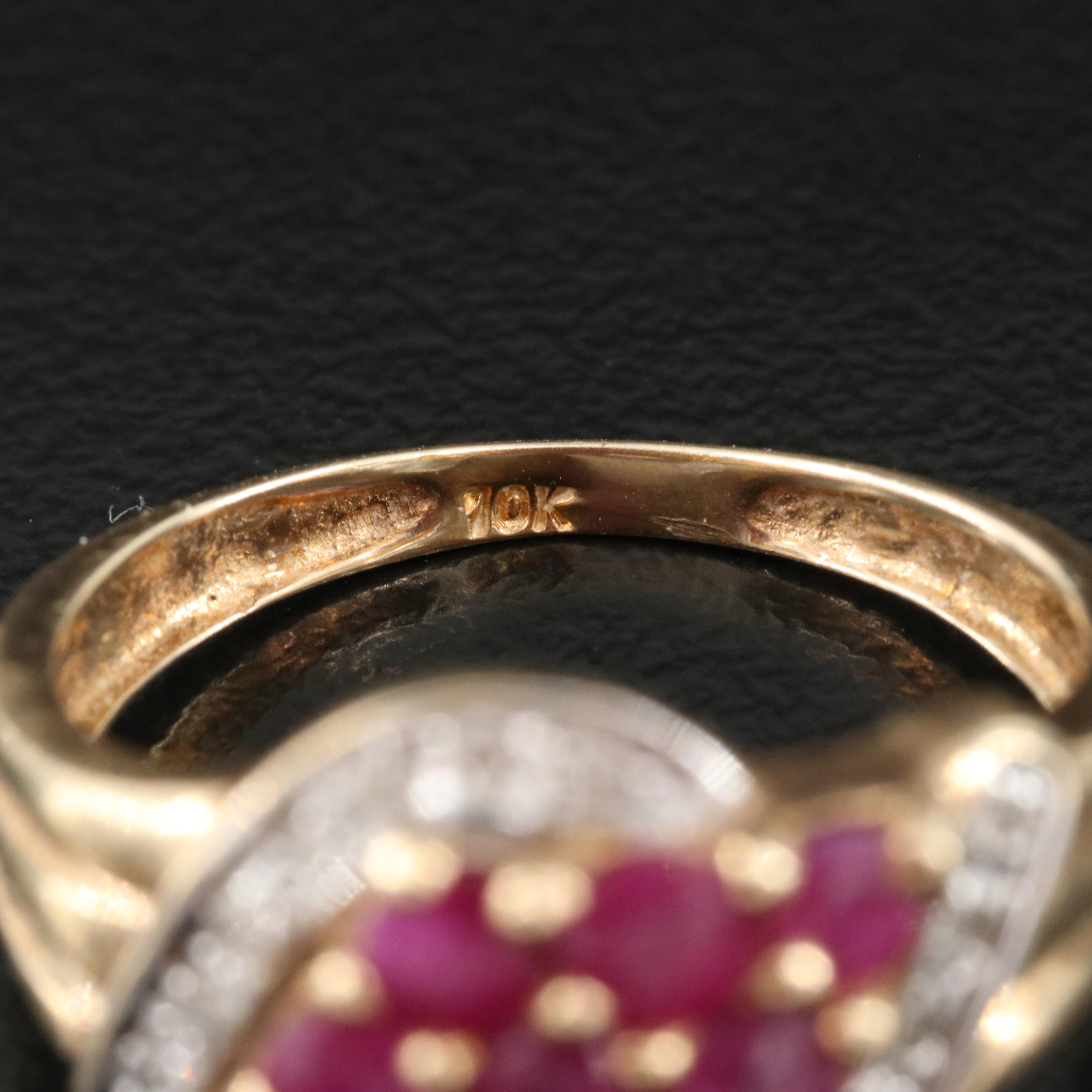 10K Ruby and Diamond Ring