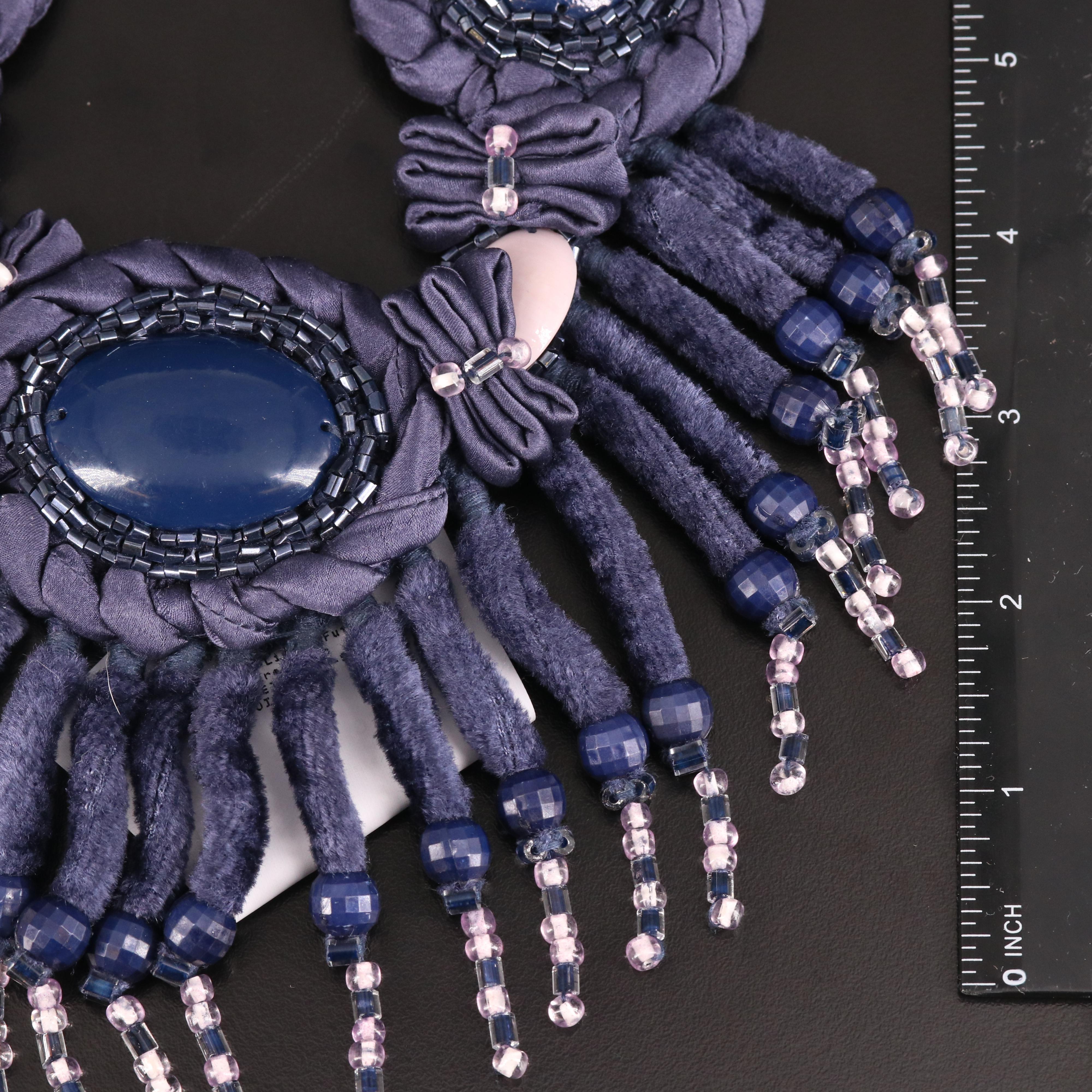 Emporio Armani Fabric and Glass Necklace