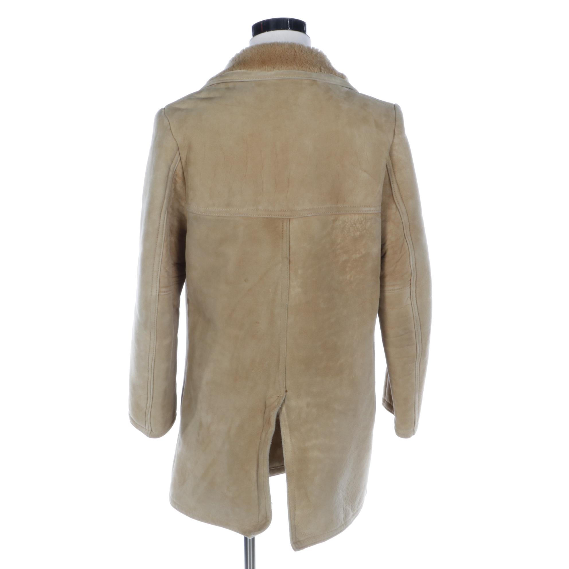 Men's Sheepskin Button-Front Jacket