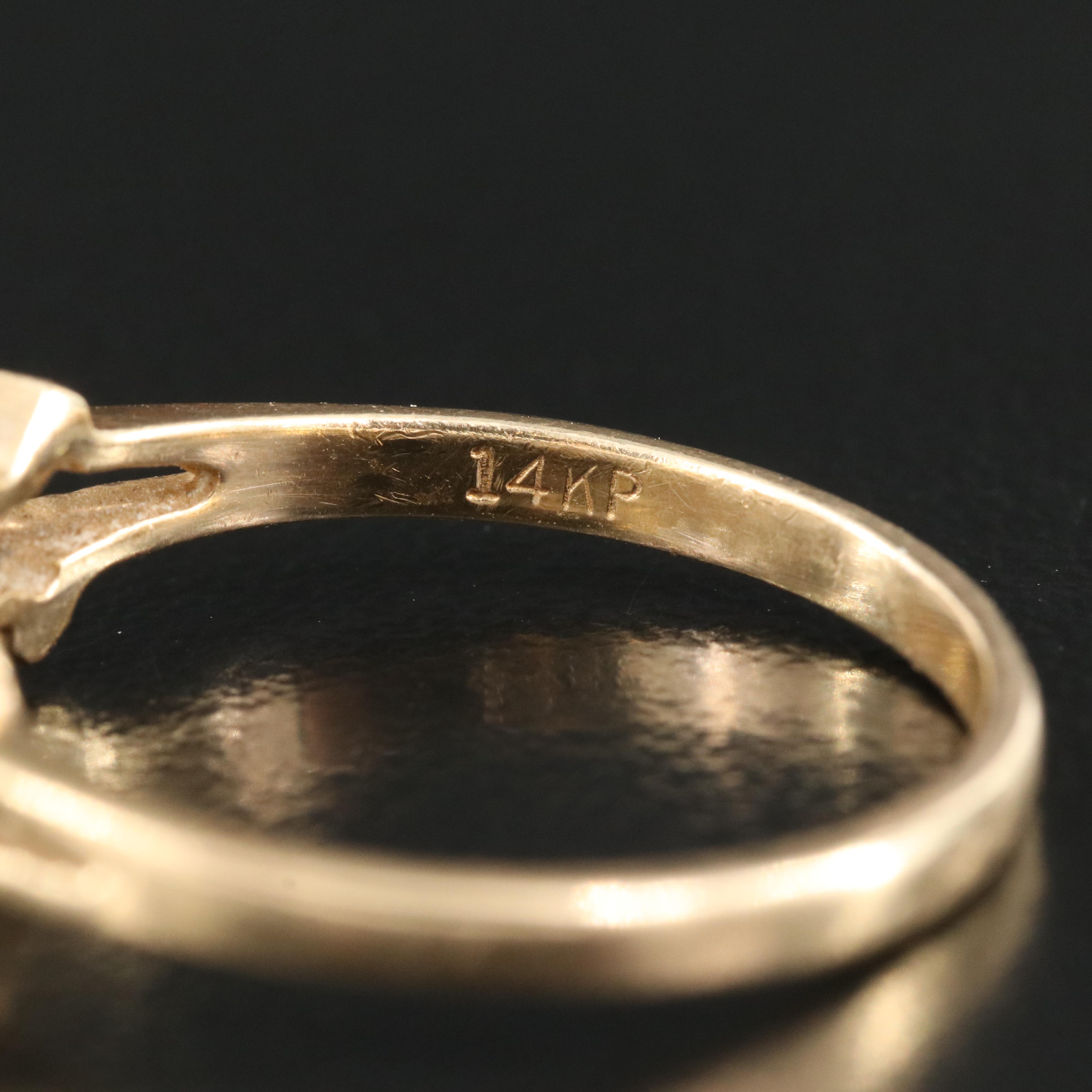 14K Emerald and Diamond Ring