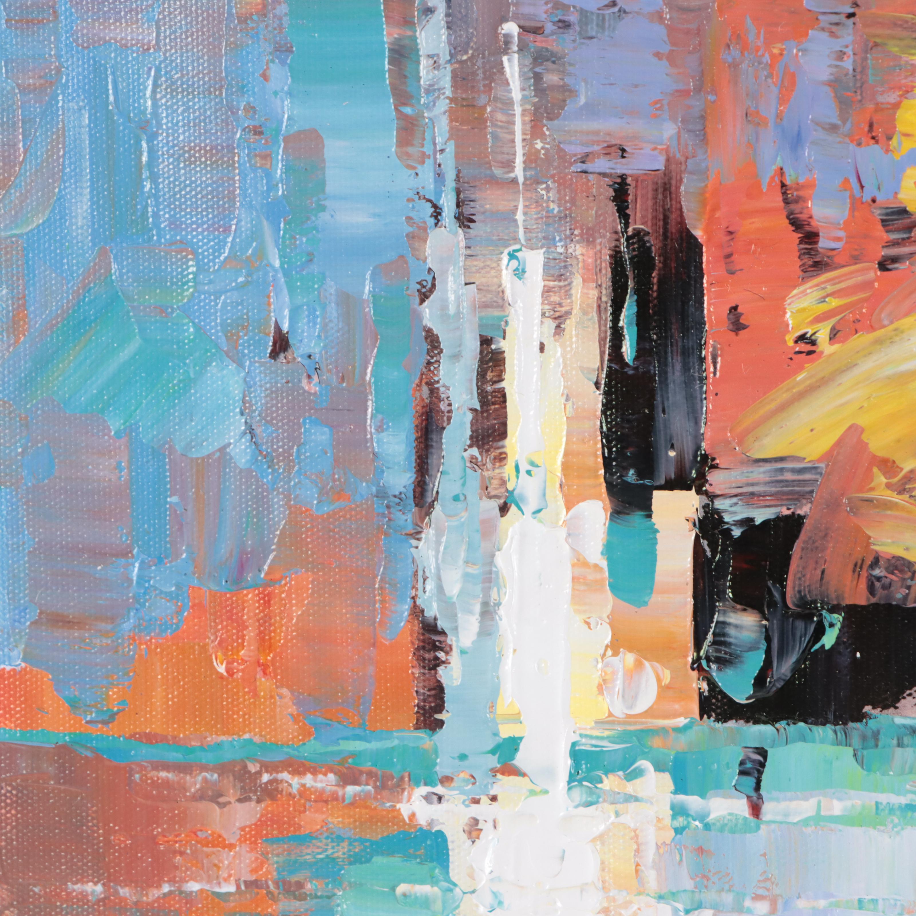 Bing Abstract Landscape Oil Painting, 21st Century