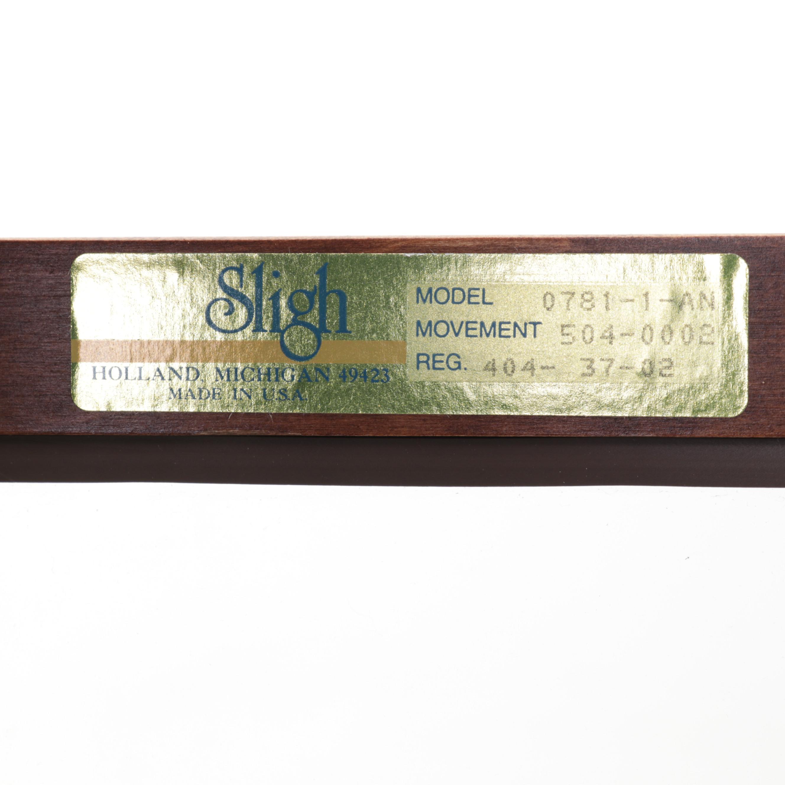Sligh Pendulum Wall Clock, Late 20th Century