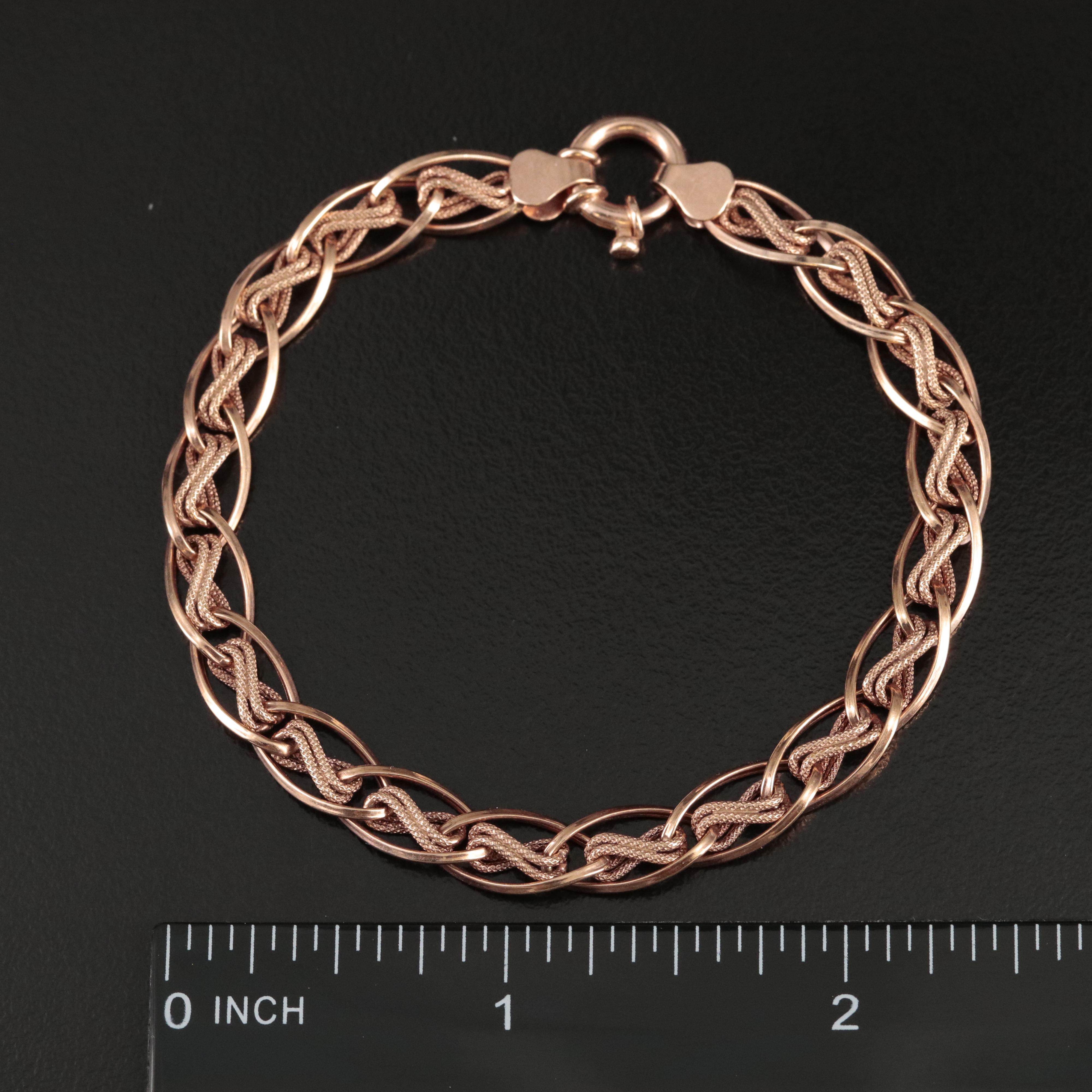 14K Fancy Link Bracelet
