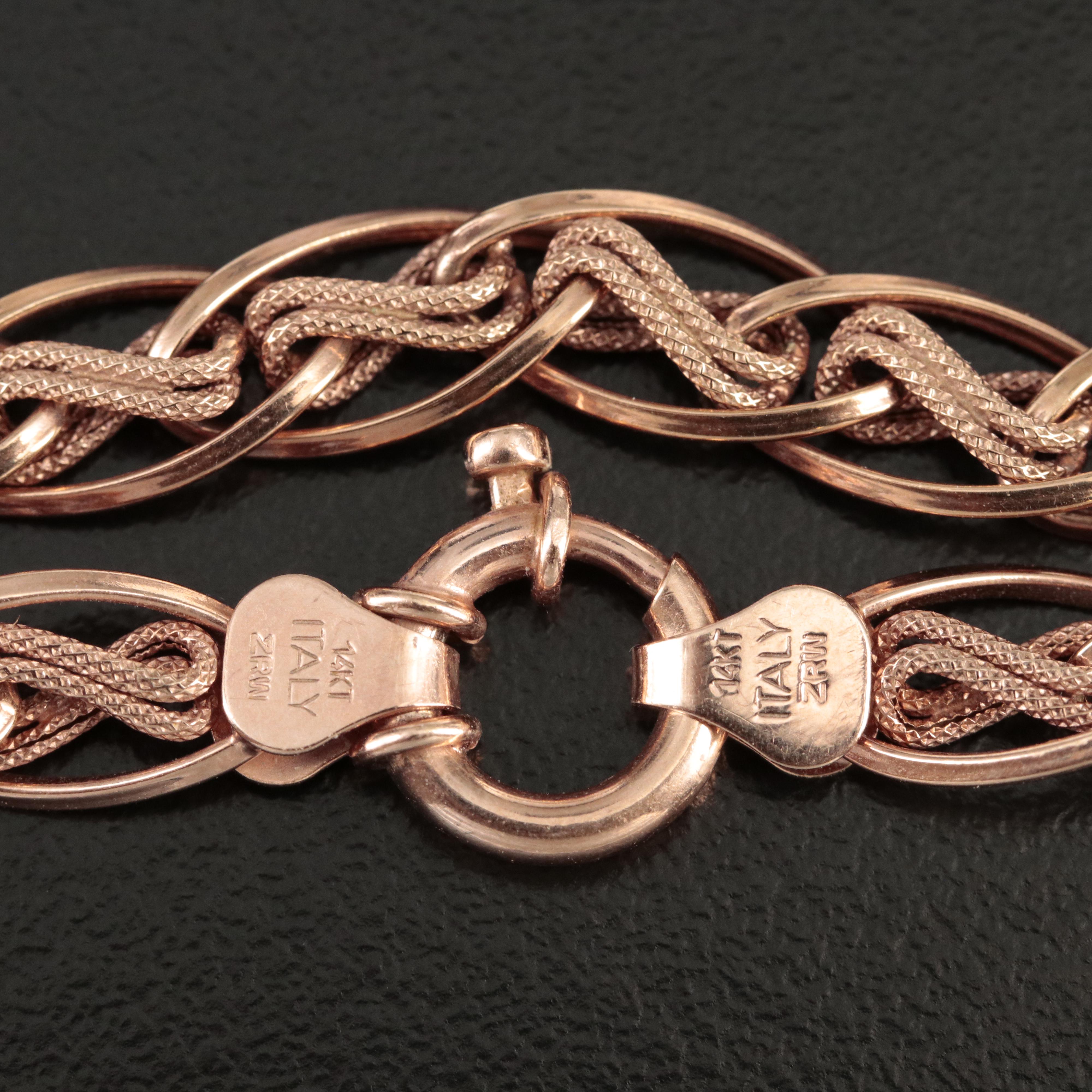 14K Fancy Link Bracelet