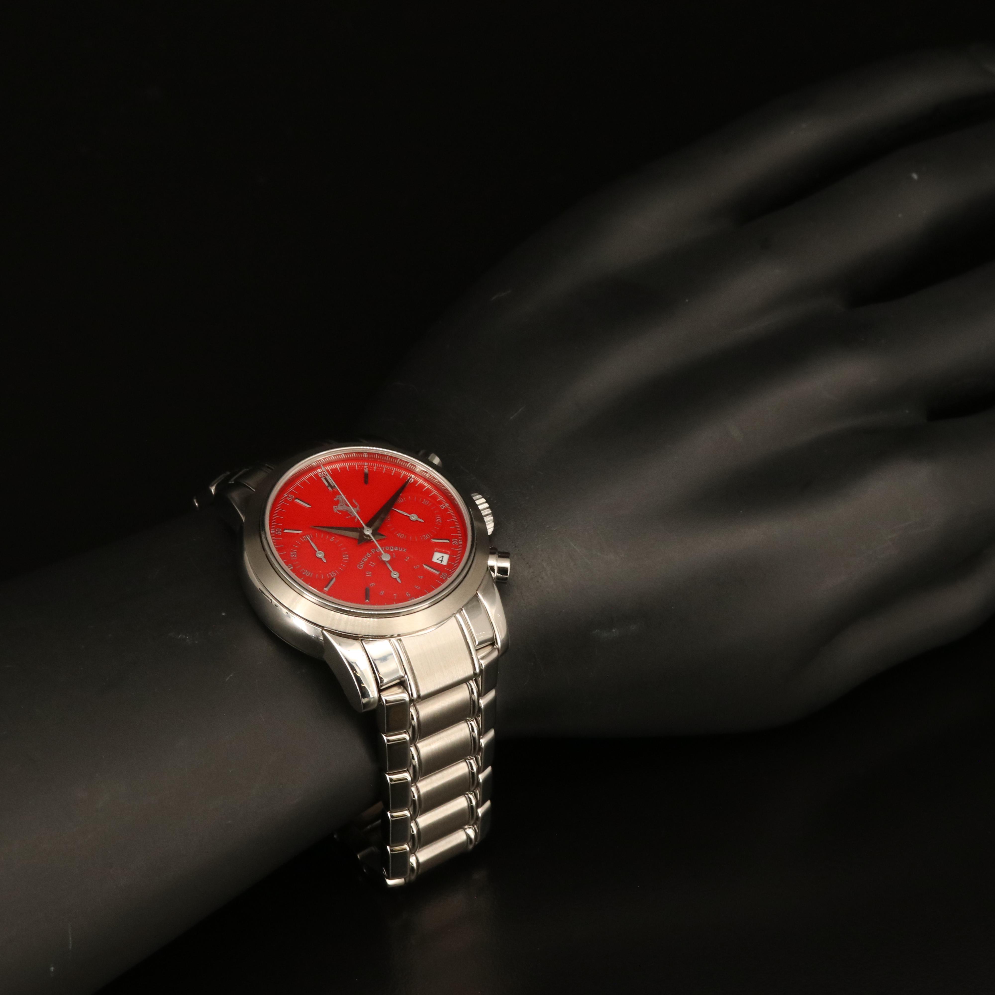 Girard Perregaux Ferrari Red Chronograph Steel Automatic Watch