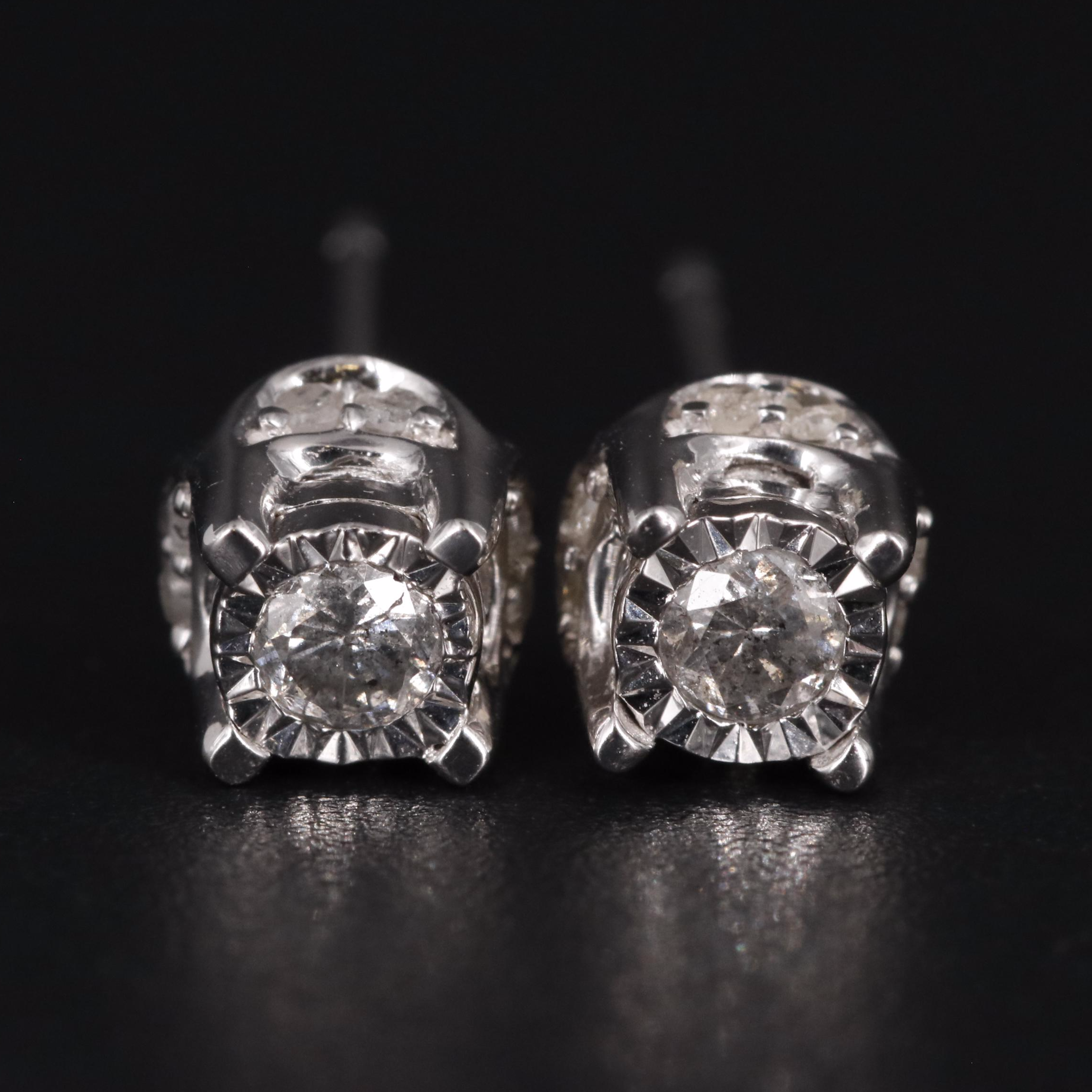 10K Diamond Stud Earrings