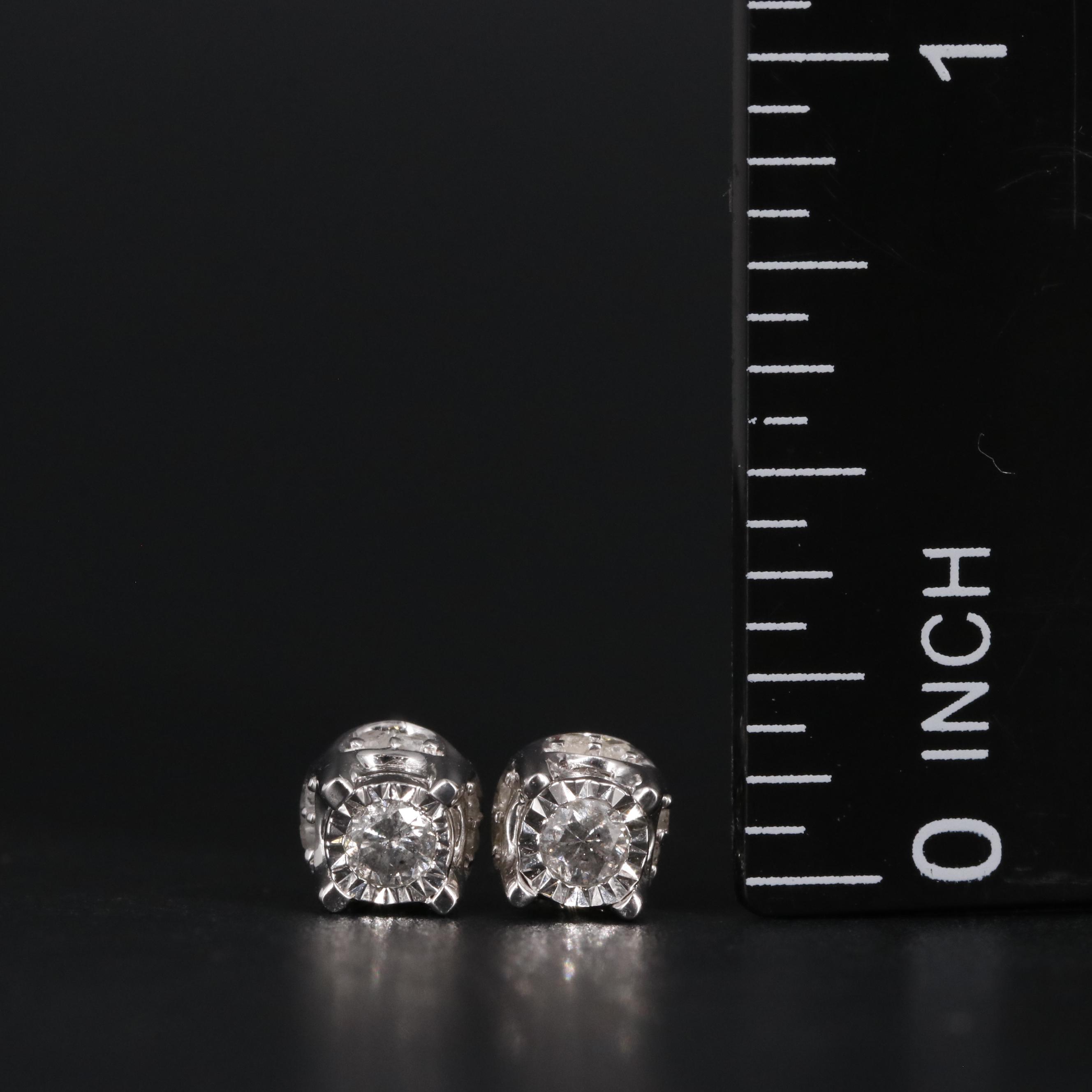 10K Diamond Stud Earrings