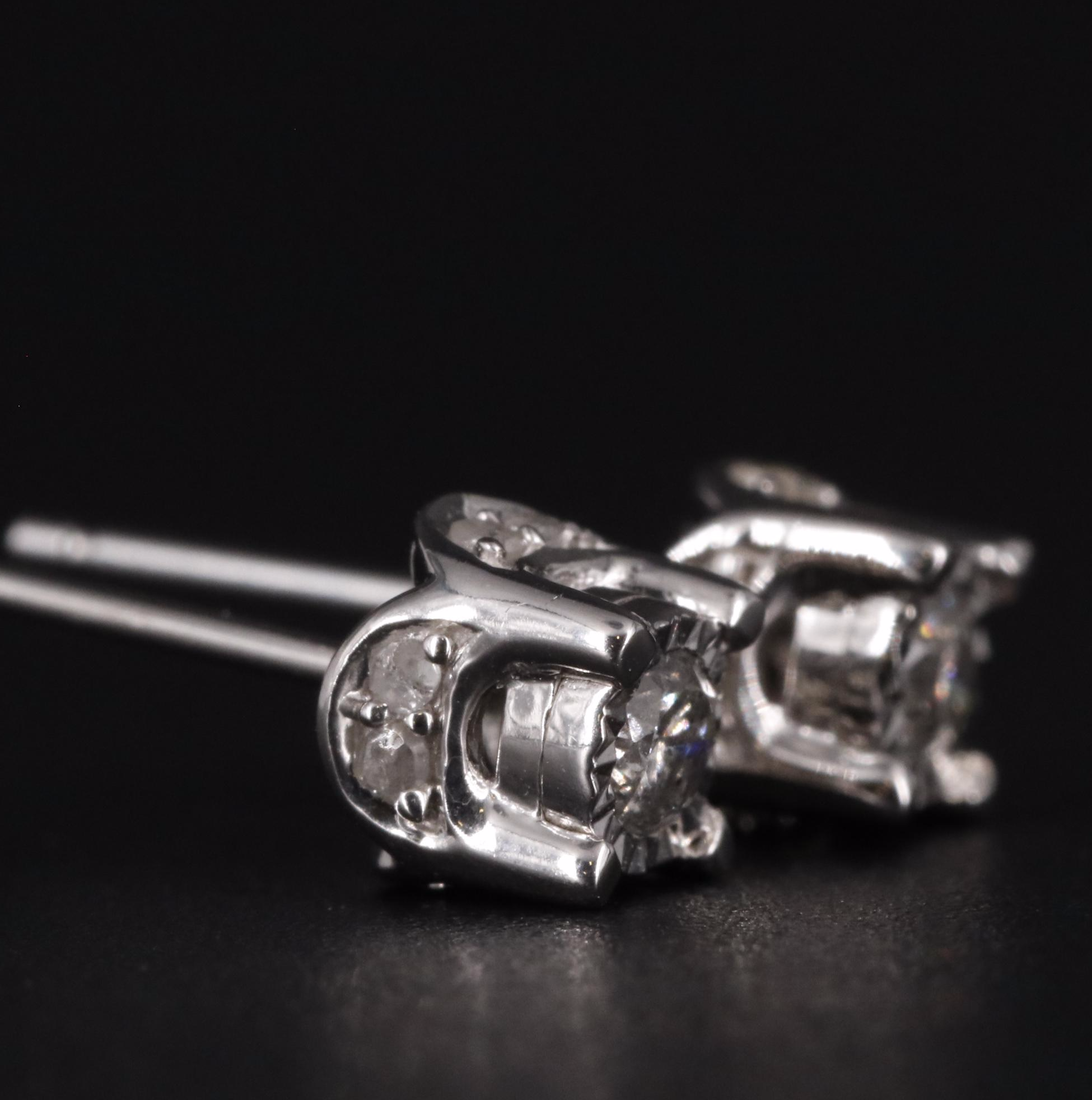 10K Diamond Stud Earrings