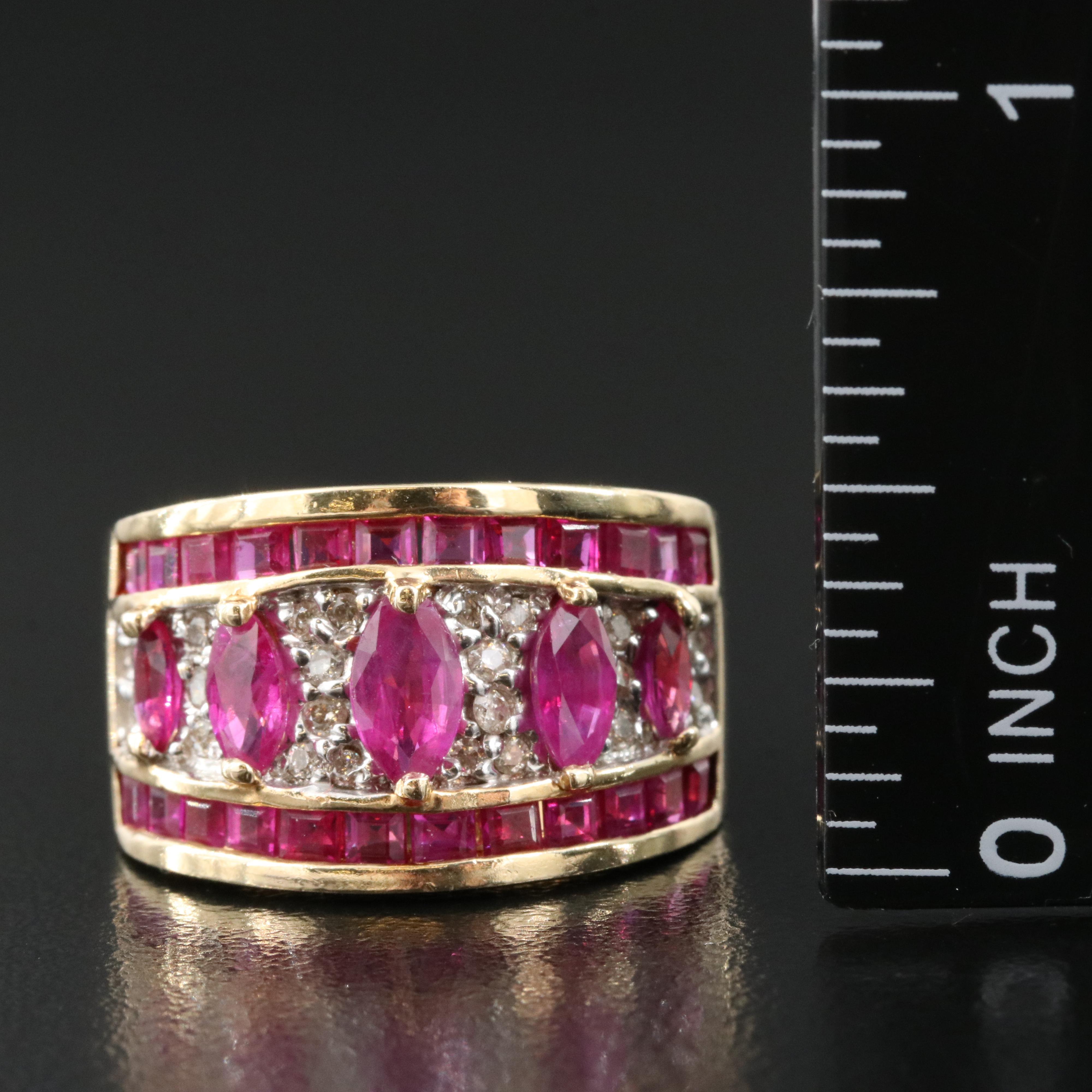 14K Ruby and Diamond Ring