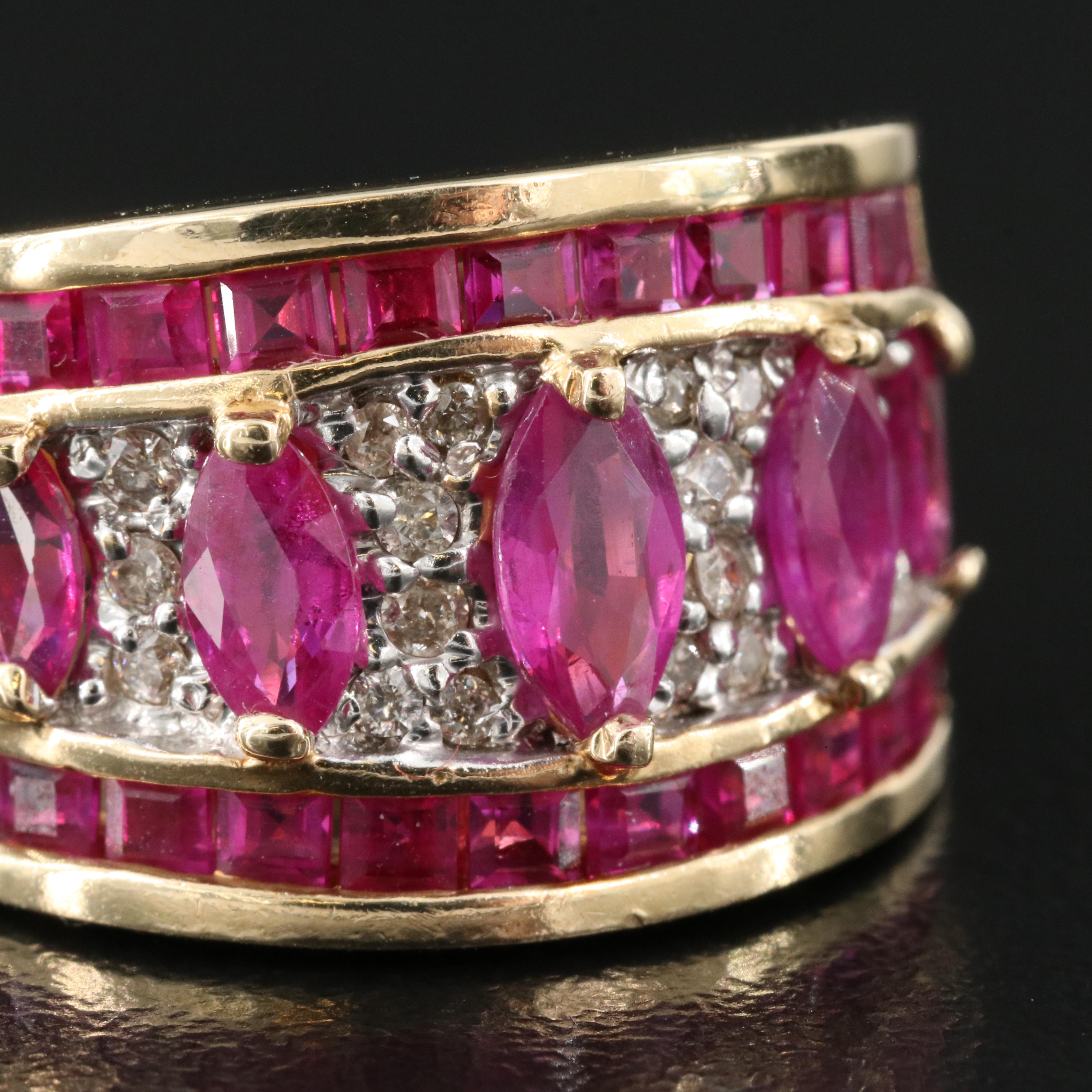 14K Ruby and Diamond Ring