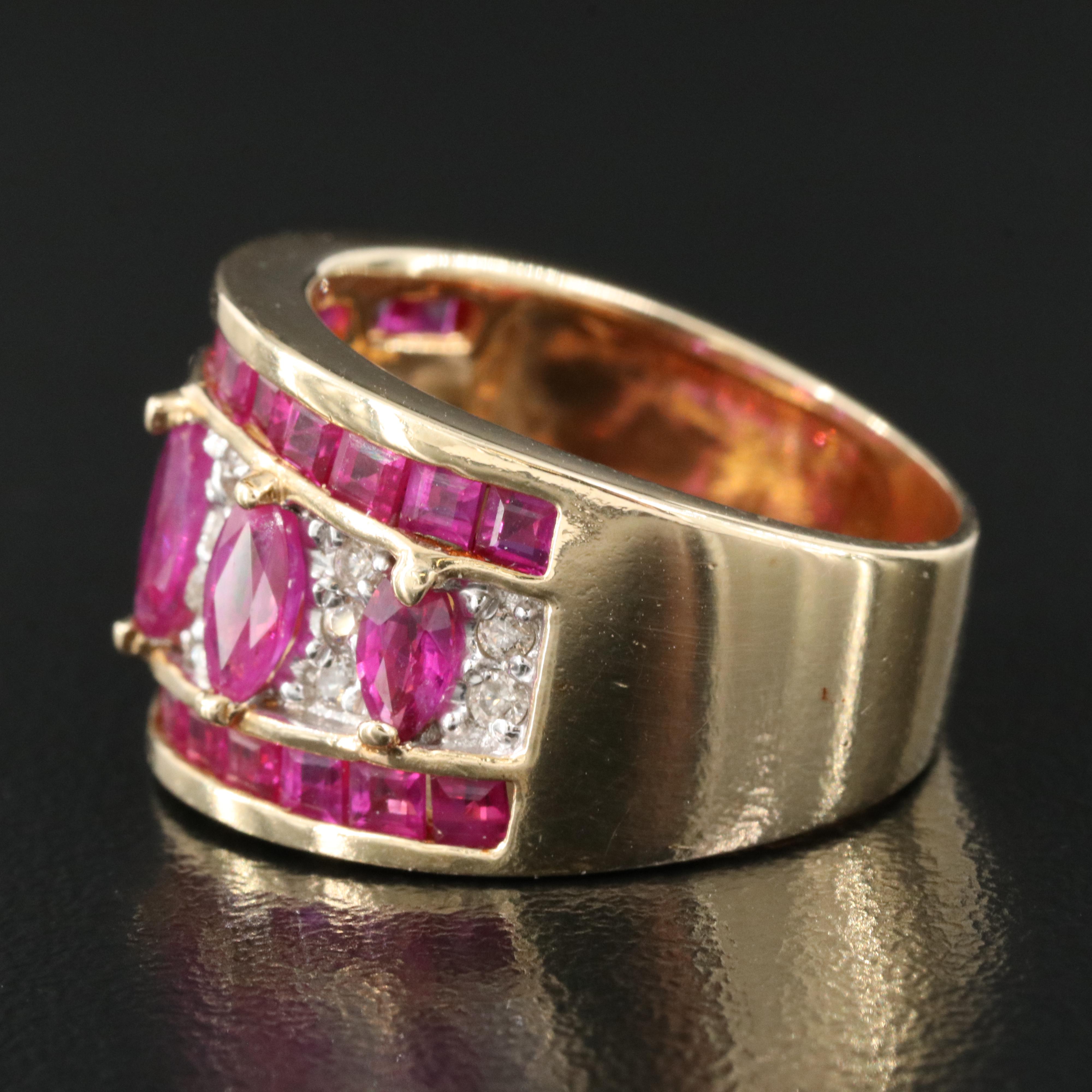 14K Ruby and Diamond Ring