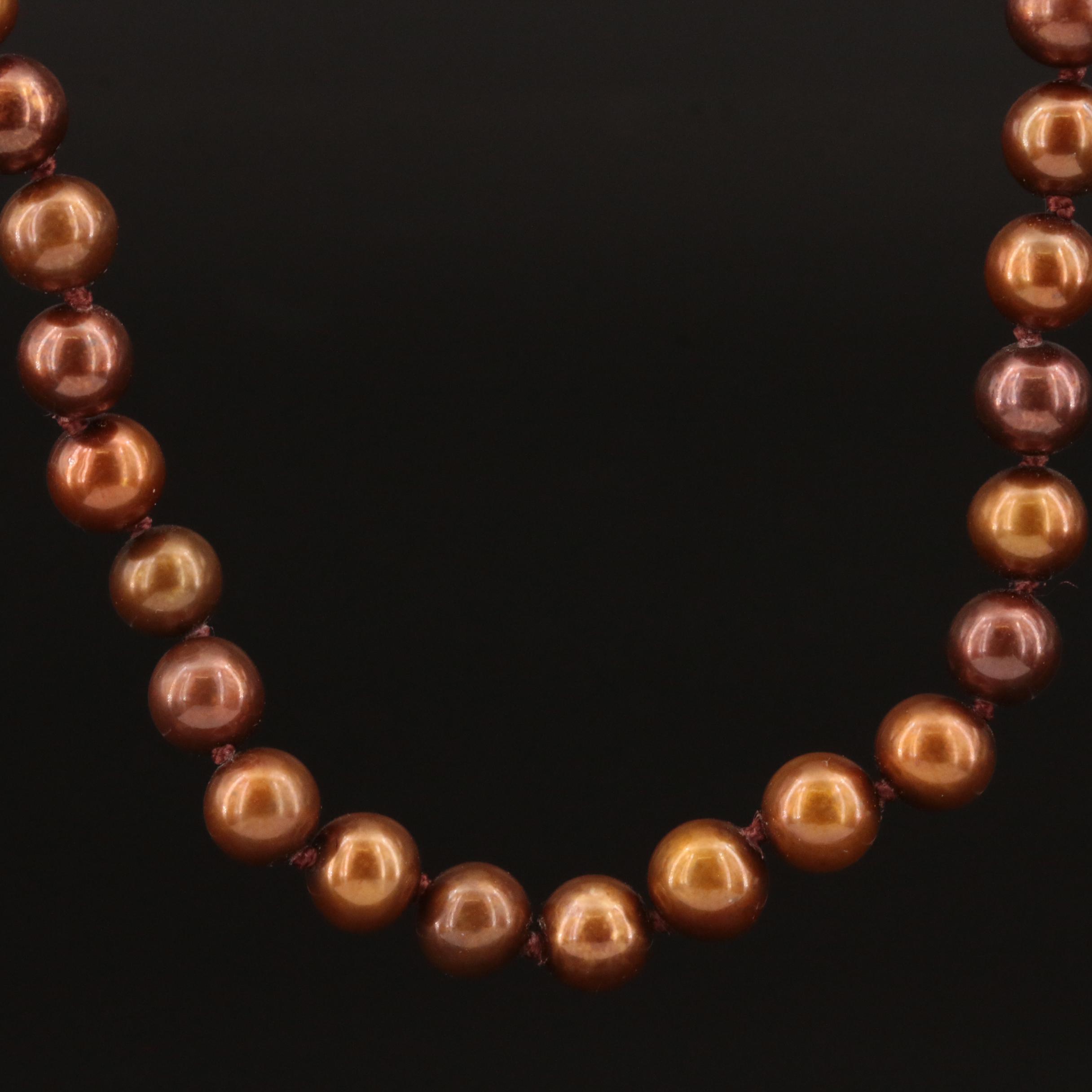 Pearl Necklace with 14K Clasp