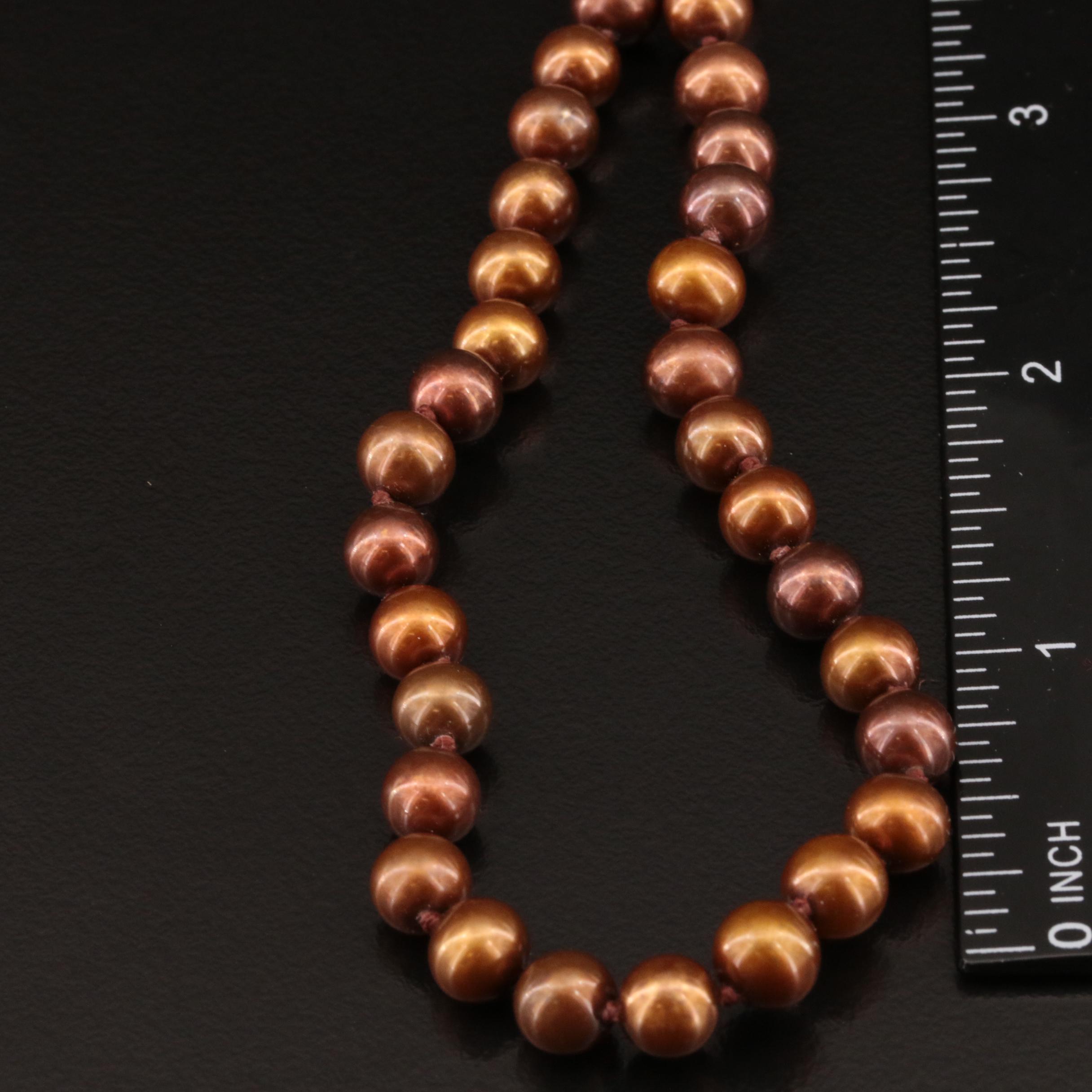 Pearl Necklace with 14K Clasp