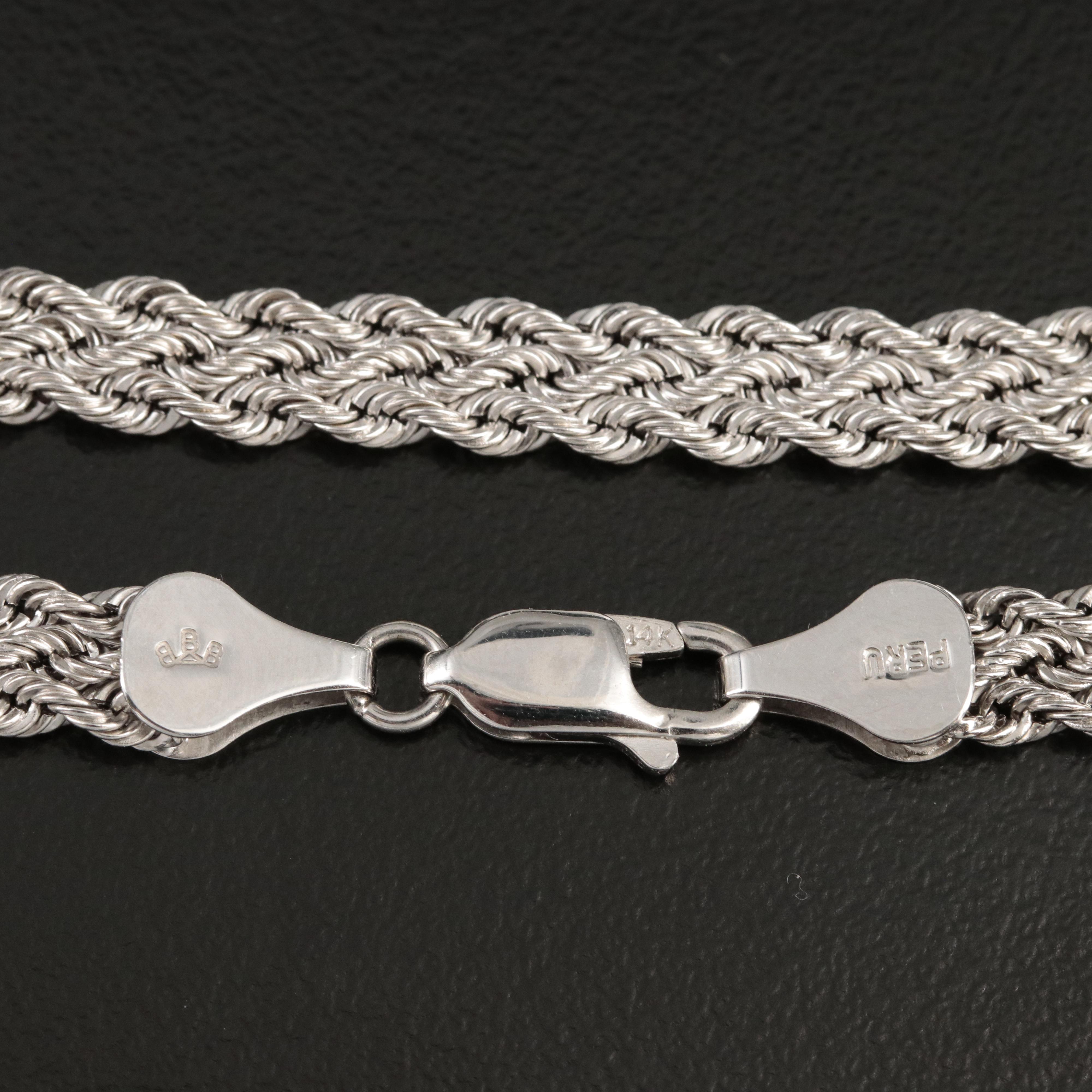 14K Double Rope Chain Anklet