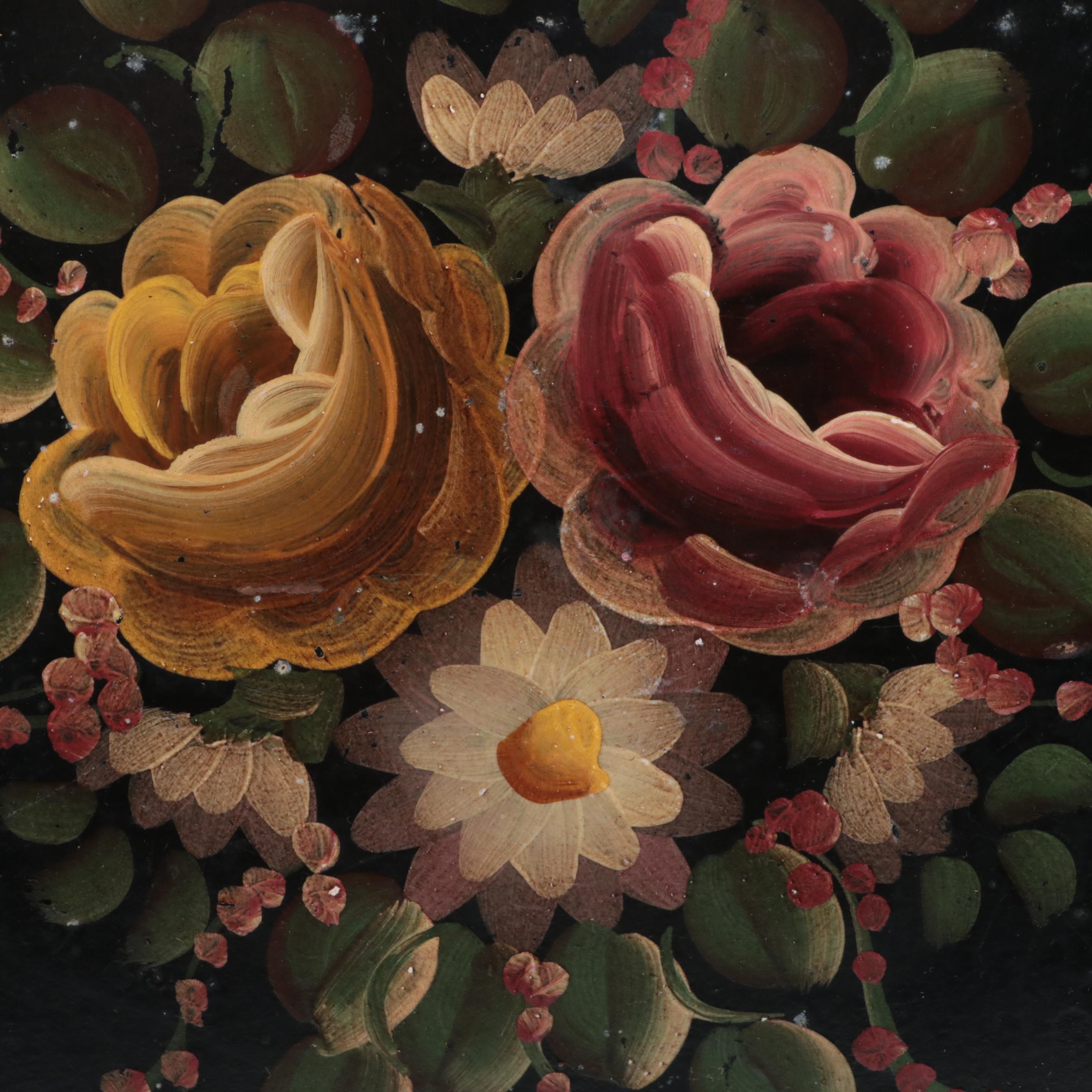 Hand-Painted Tole Trays and Wooden Serving Trays