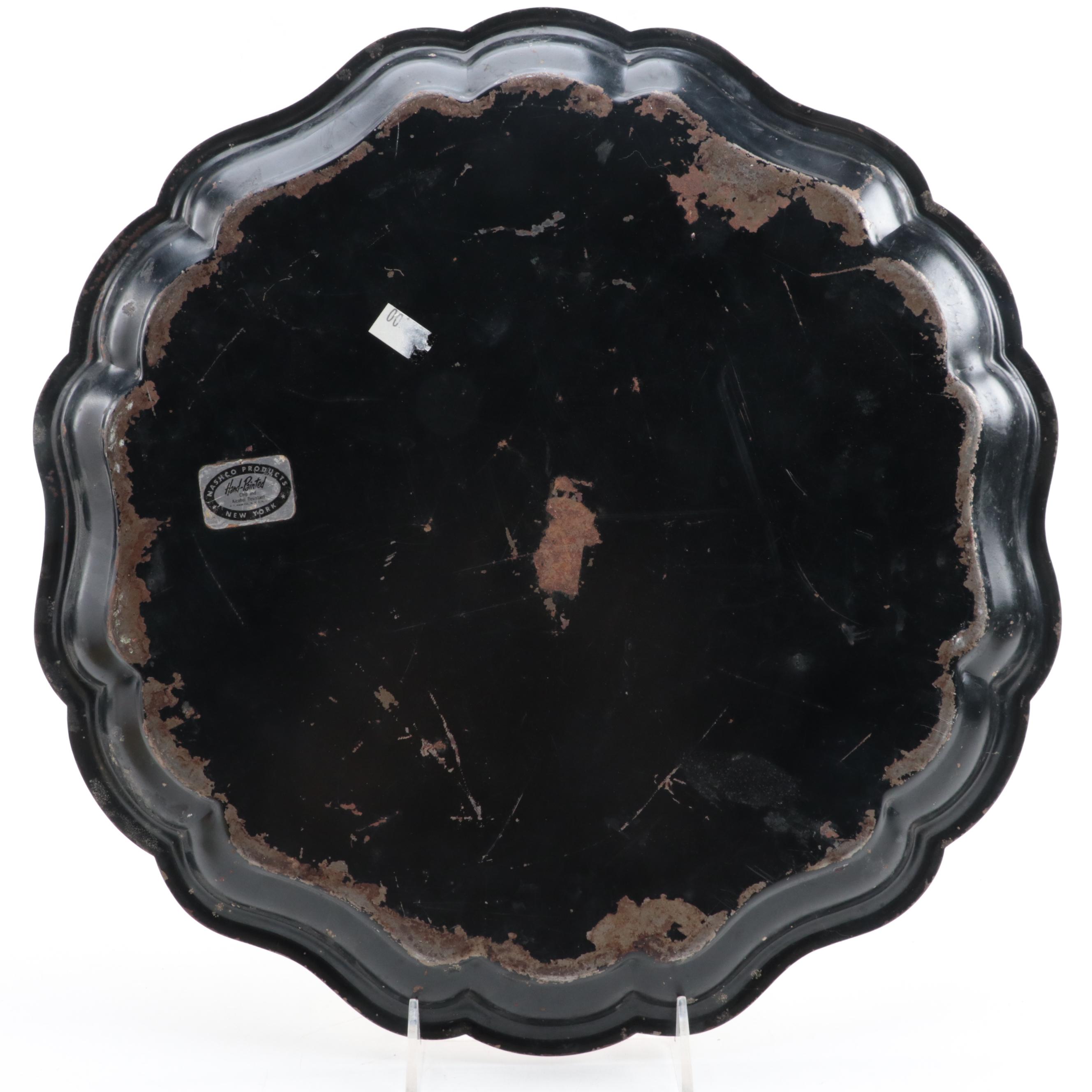 Hand-Painted Tole Trays and Wooden Serving Trays