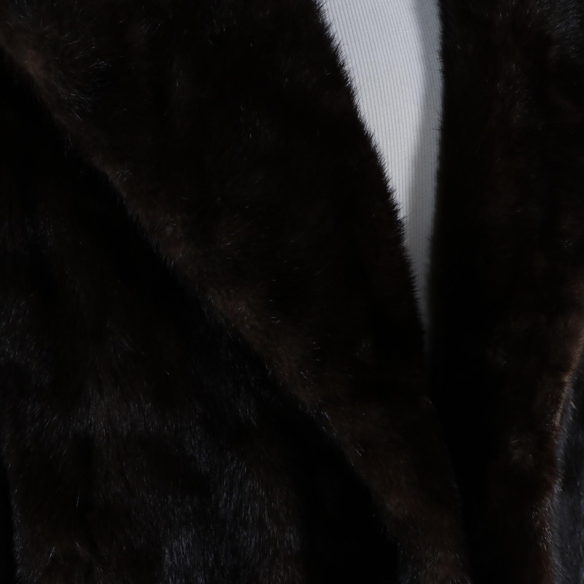 Dark Demi Buff Brown Mink Fur Jacket w/Shawl Collar by Lazarus Columbus
