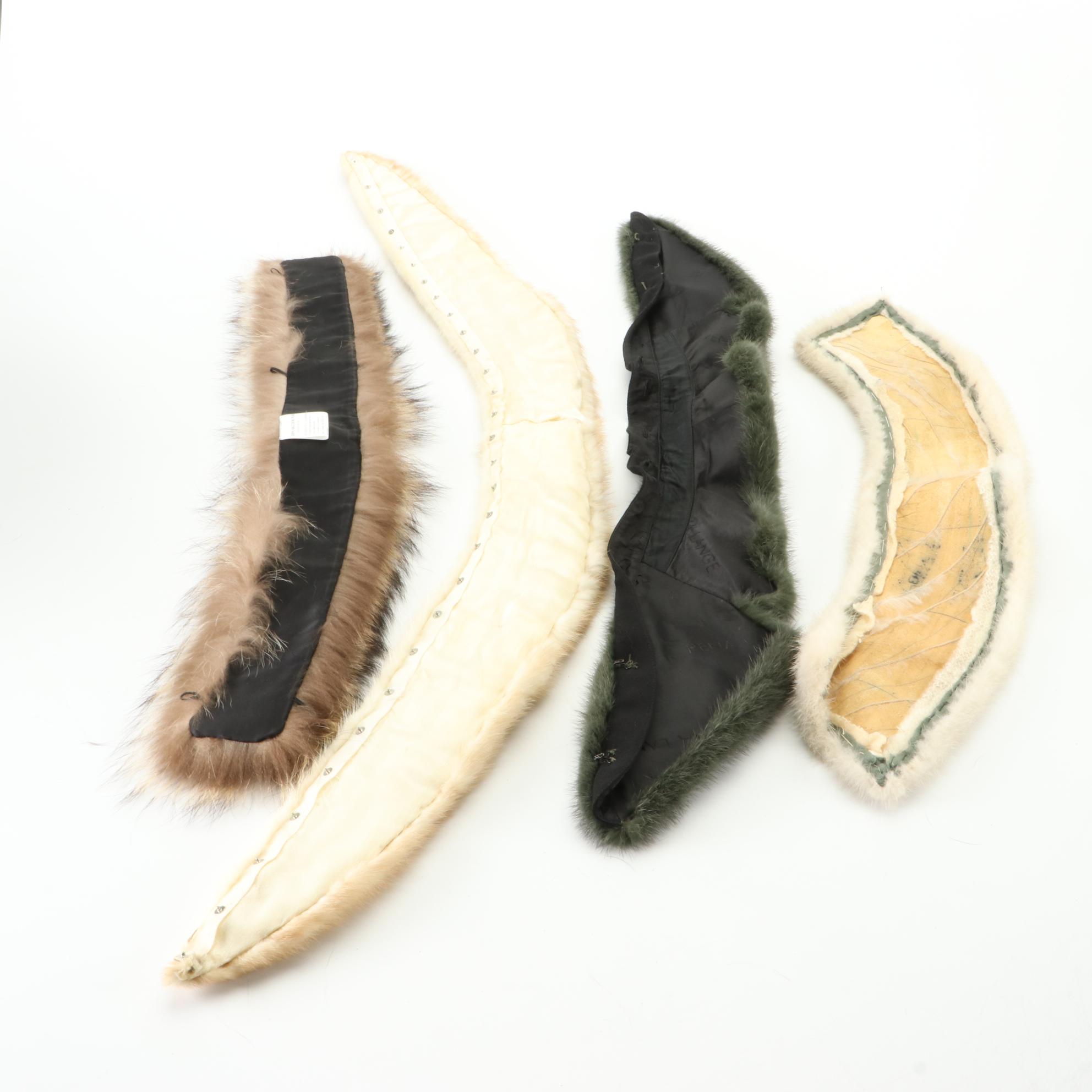 Mink, Fox, and Rabbit Fur Collars and Cuff