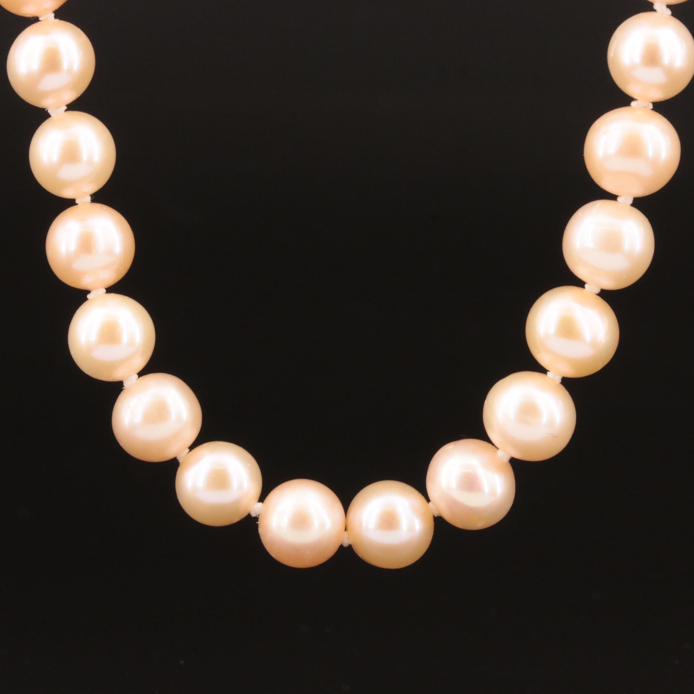 Pearl Necklace with 14K Clasp