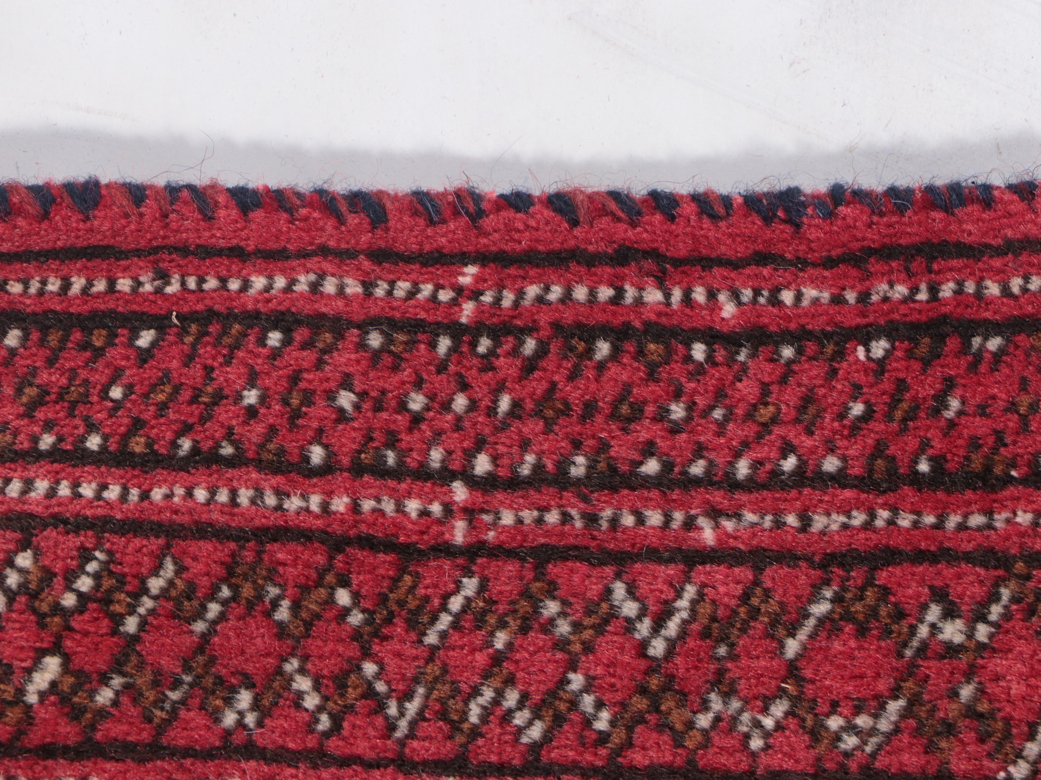 1'9 x 3'6 Hand-Knotted Afghan Turkmen Accent Rug