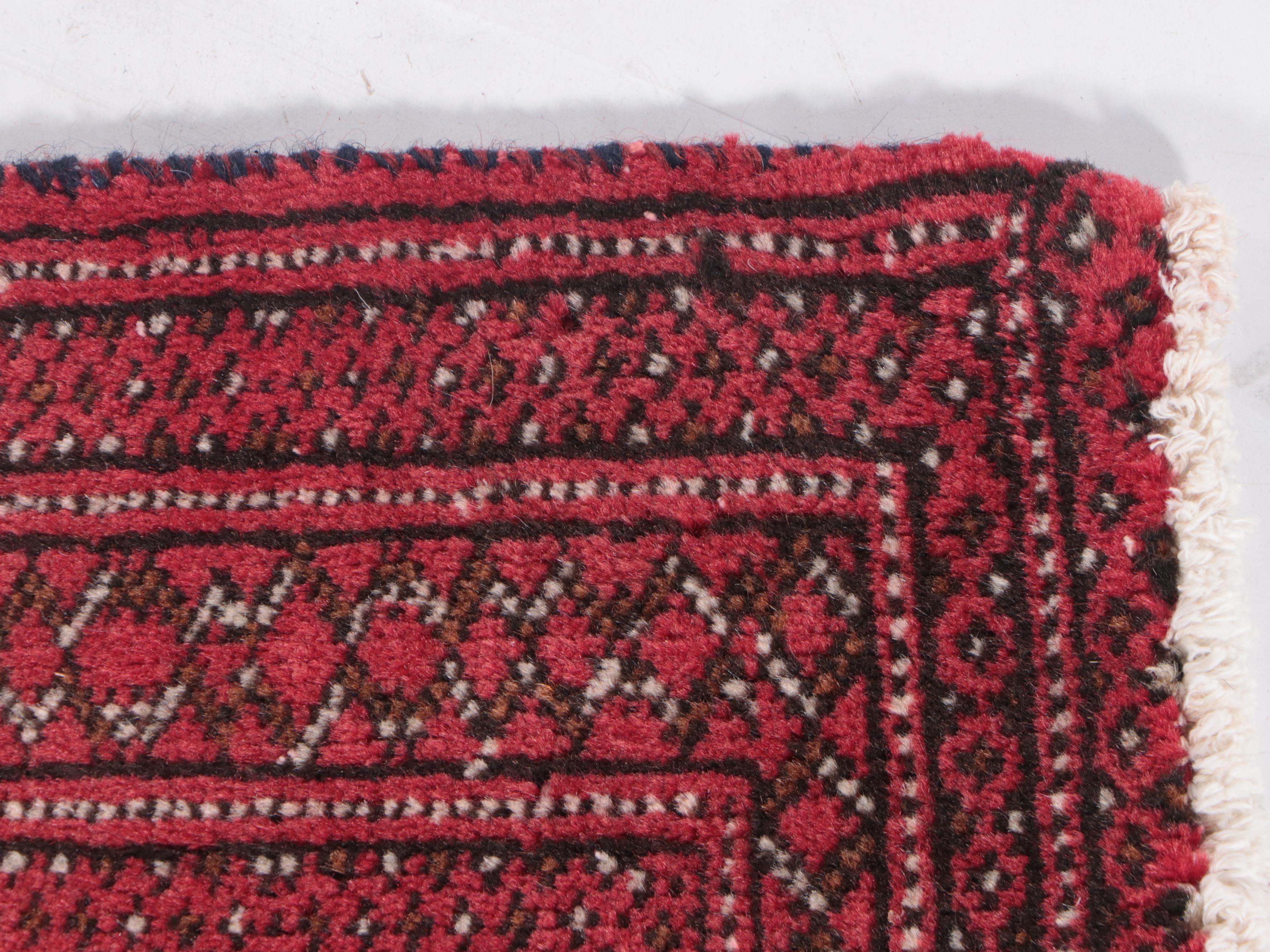 1'9 x 3'6 Hand-Knotted Afghan Turkmen Accent Rug