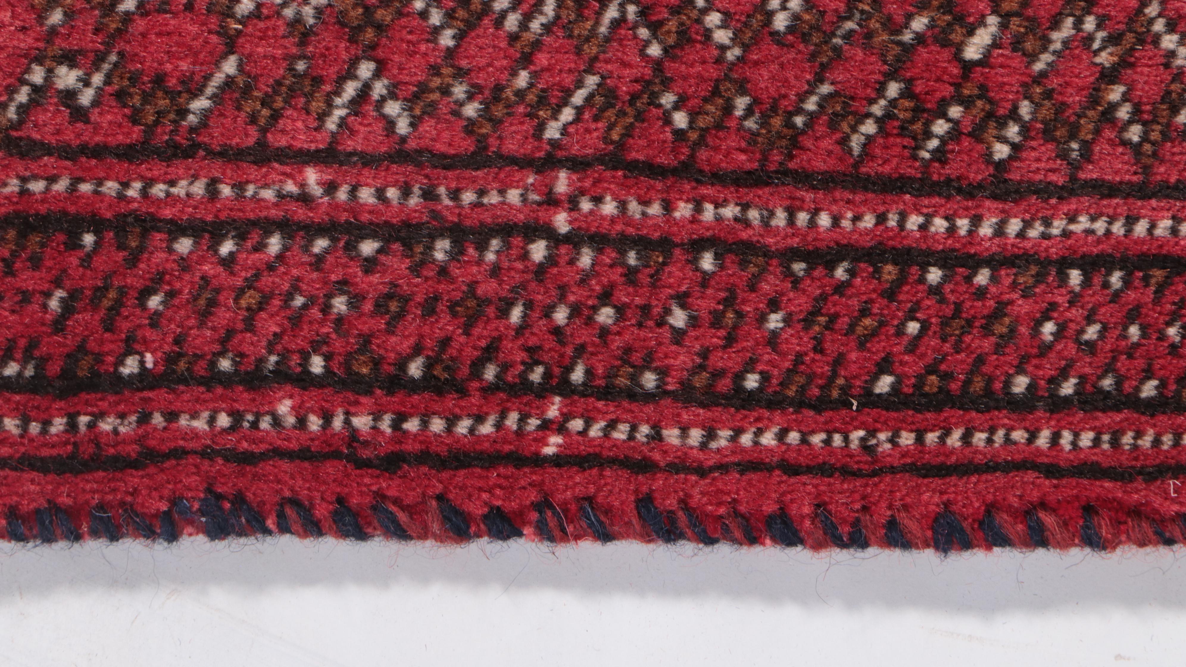 1'9 x 3'6 Hand-Knotted Afghan Turkmen Accent Rug