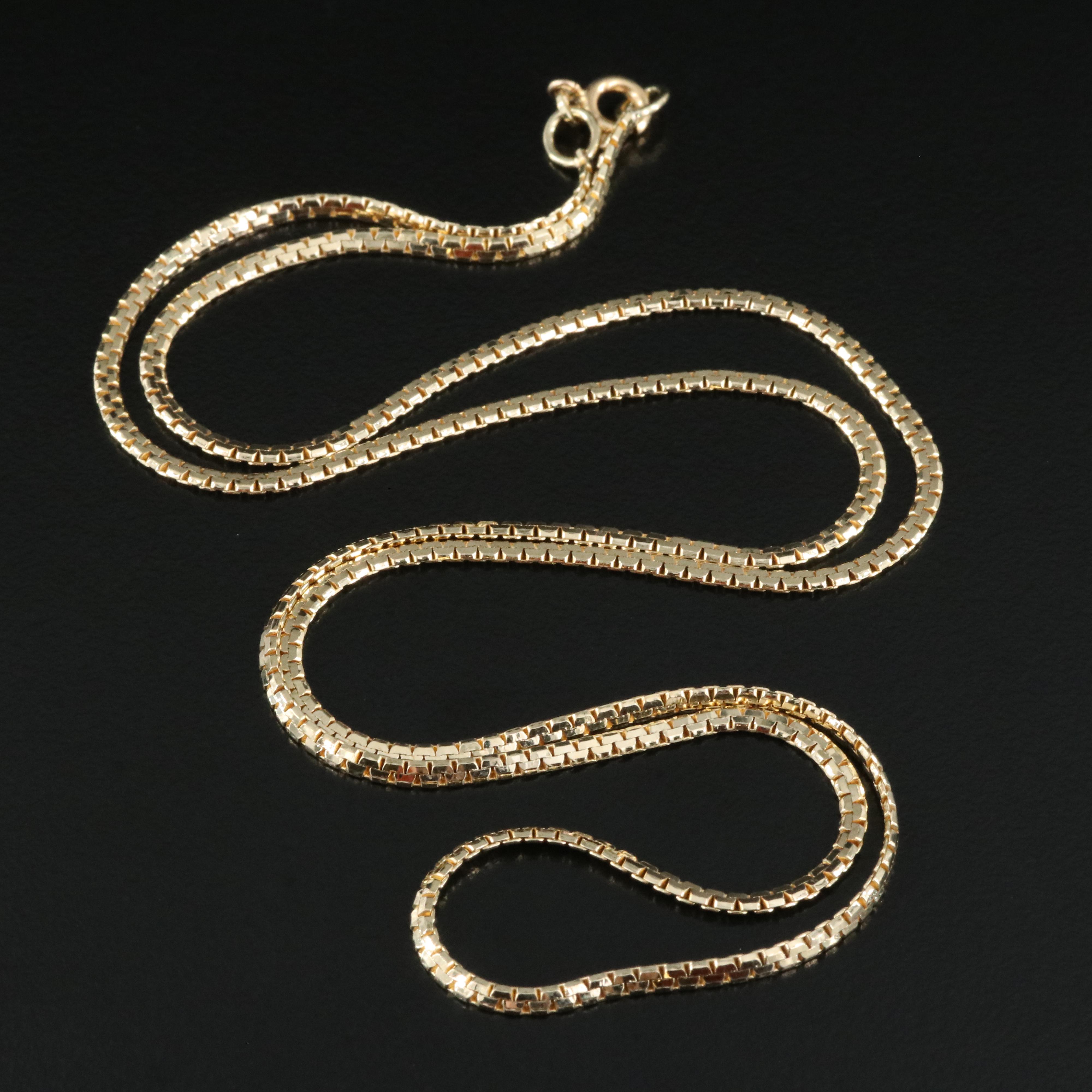14K Flat Box Chain