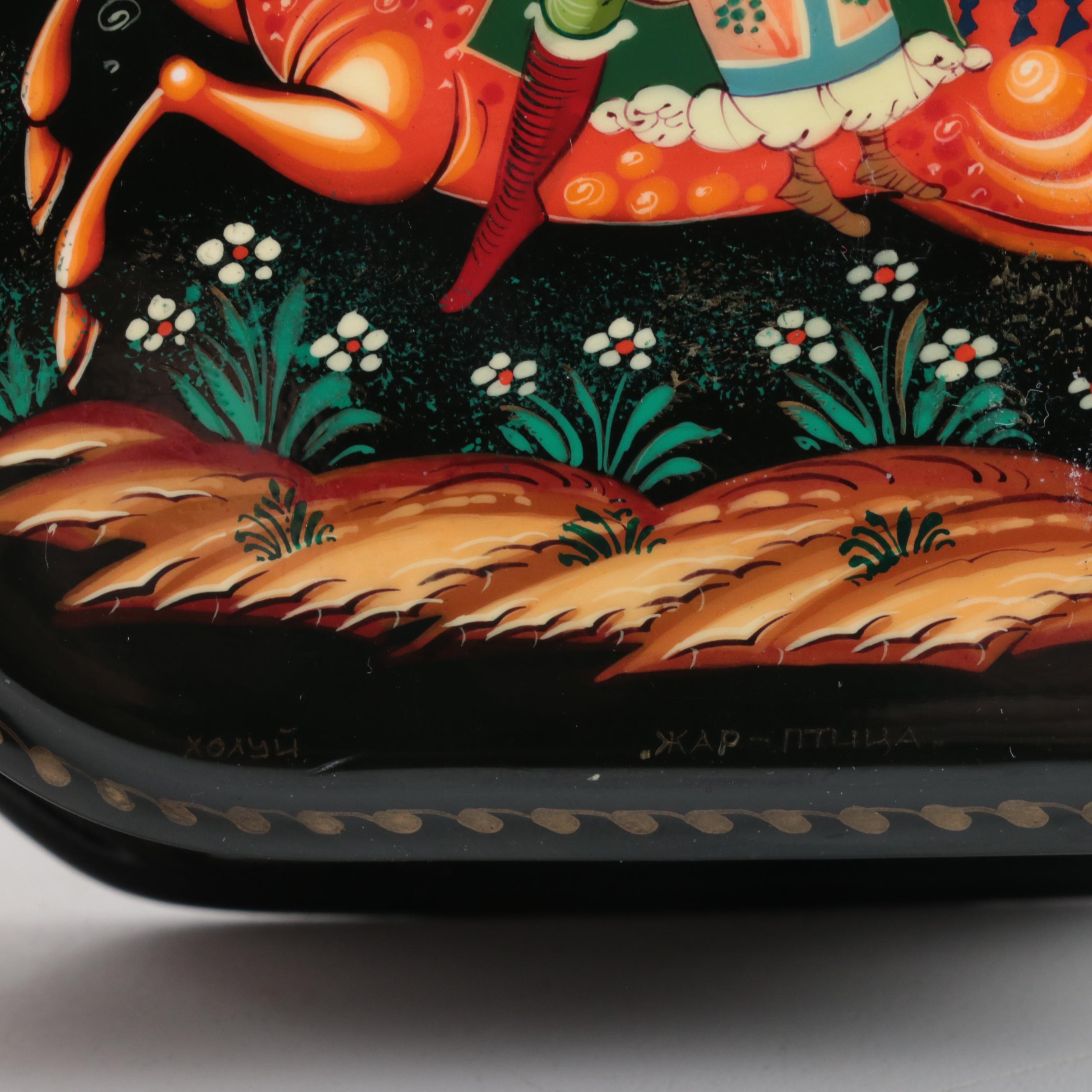 Russian Kholuy, Palekh and Other Hand-Painted Fairytale Lacquer Boxes