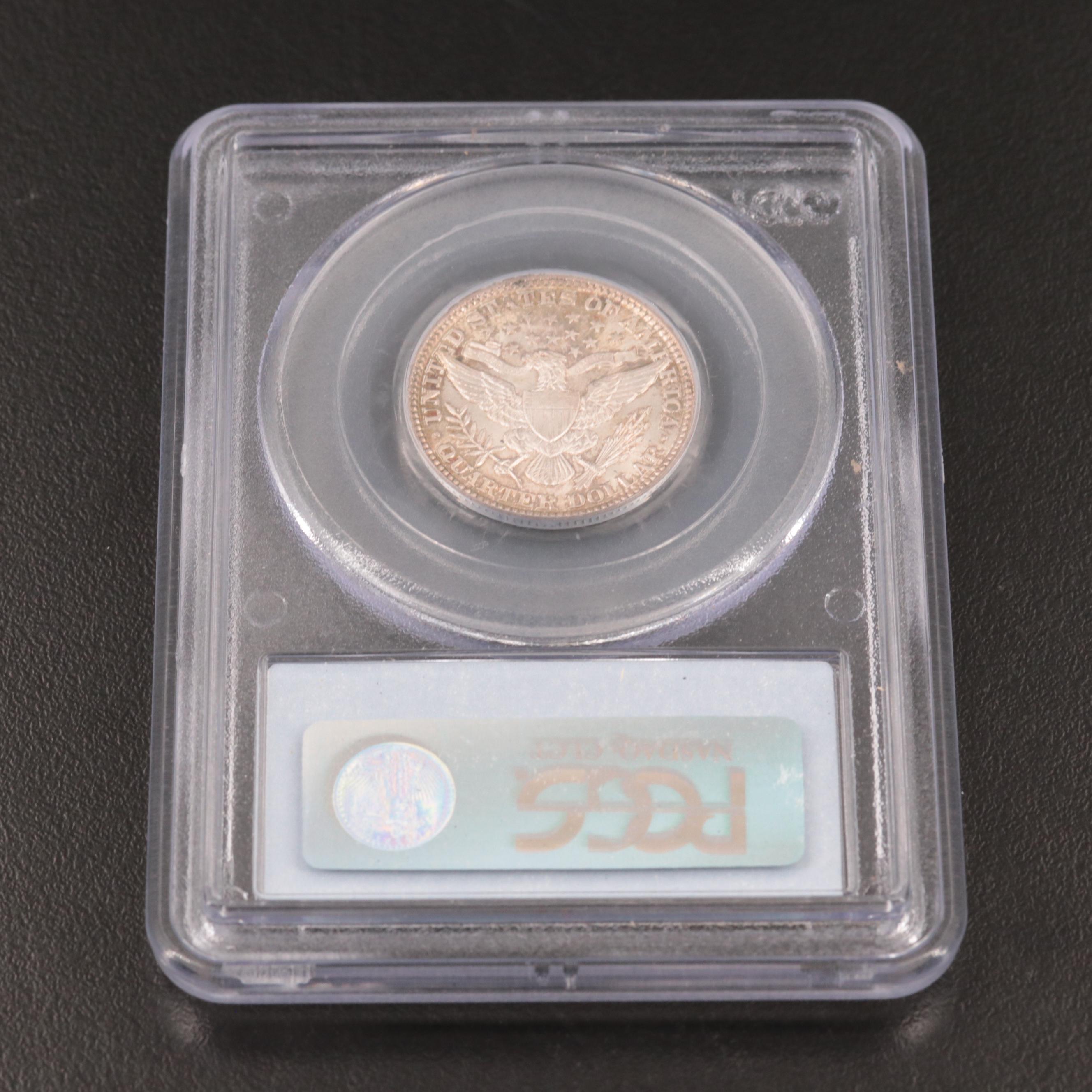PCGS Graded MS64 1892 Barber Quarter
