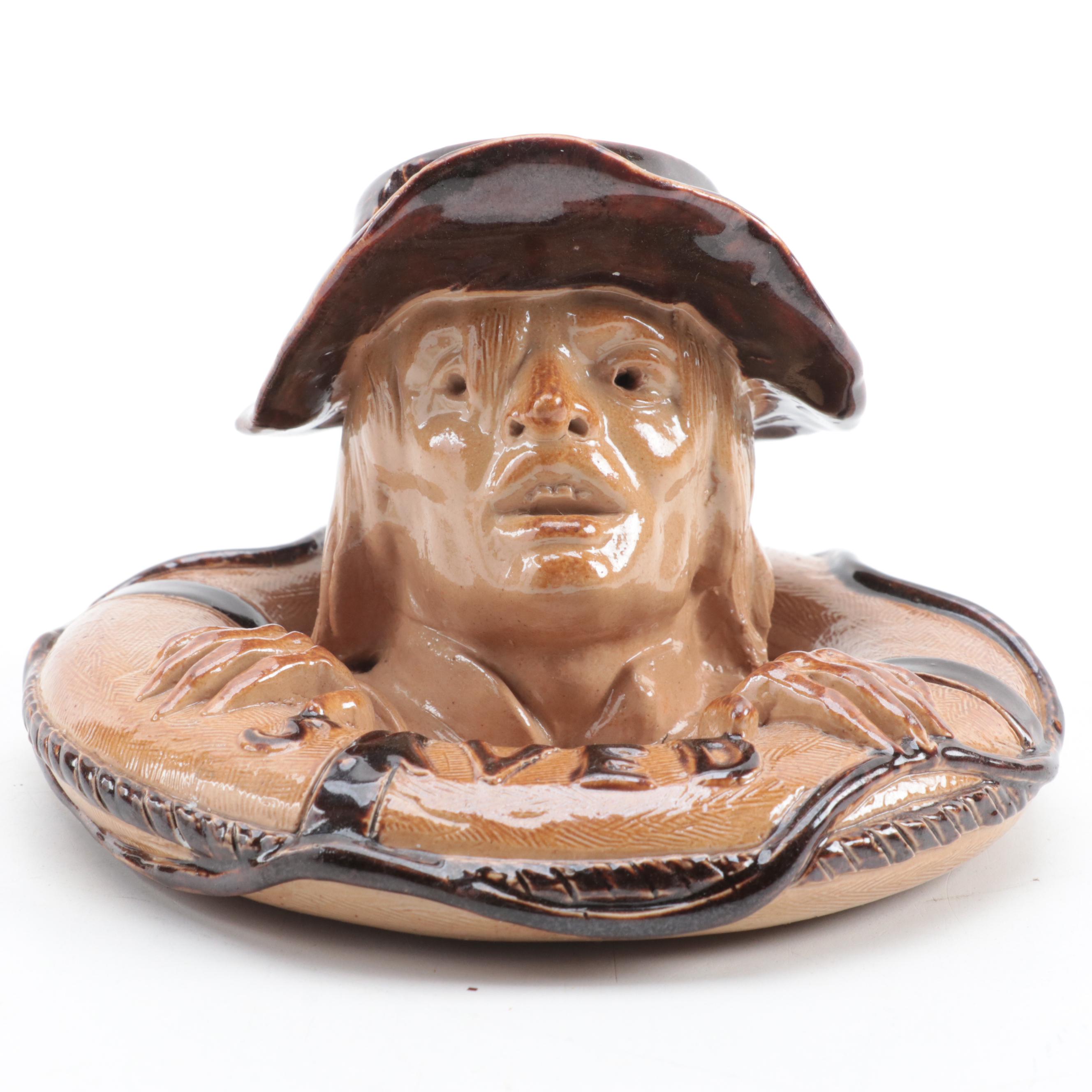 Doulton Lambeth Match Holder, Royal Doulton "Robin Hood" Seriesware With Vase