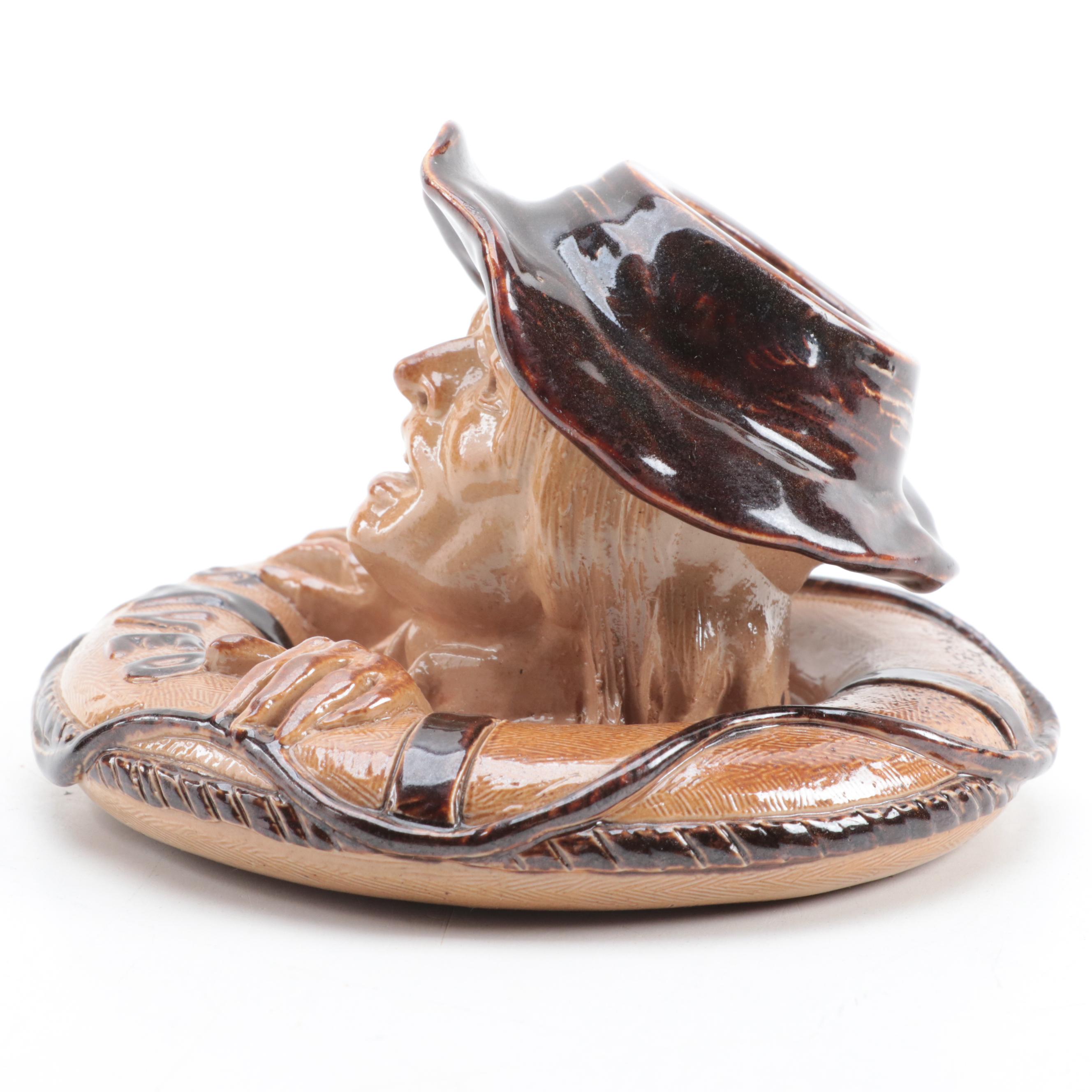 Doulton Lambeth Match Holder, Royal Doulton "Robin Hood" Seriesware With Vase