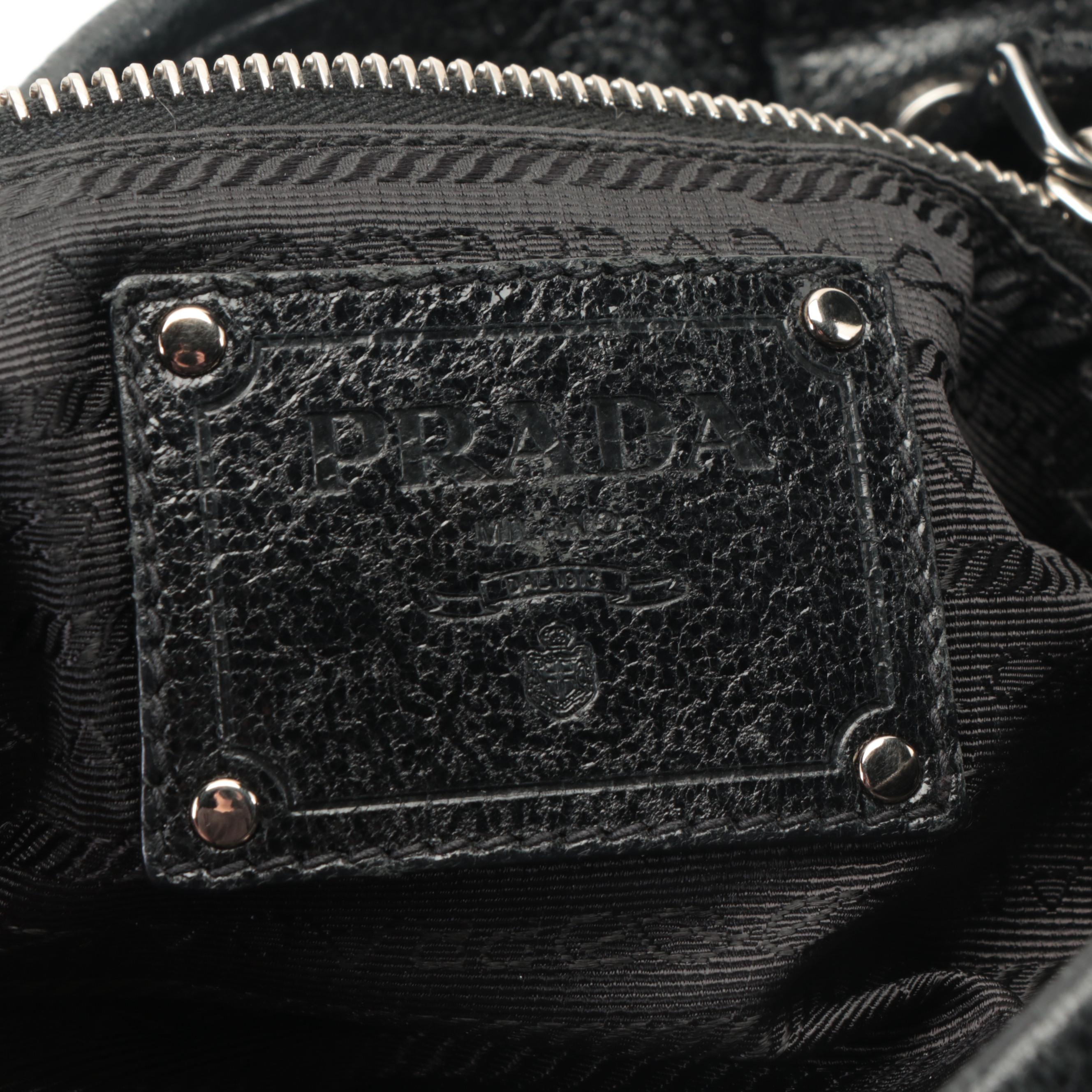 Prada Shoulder Bag in Patent and Grain Finish Leather