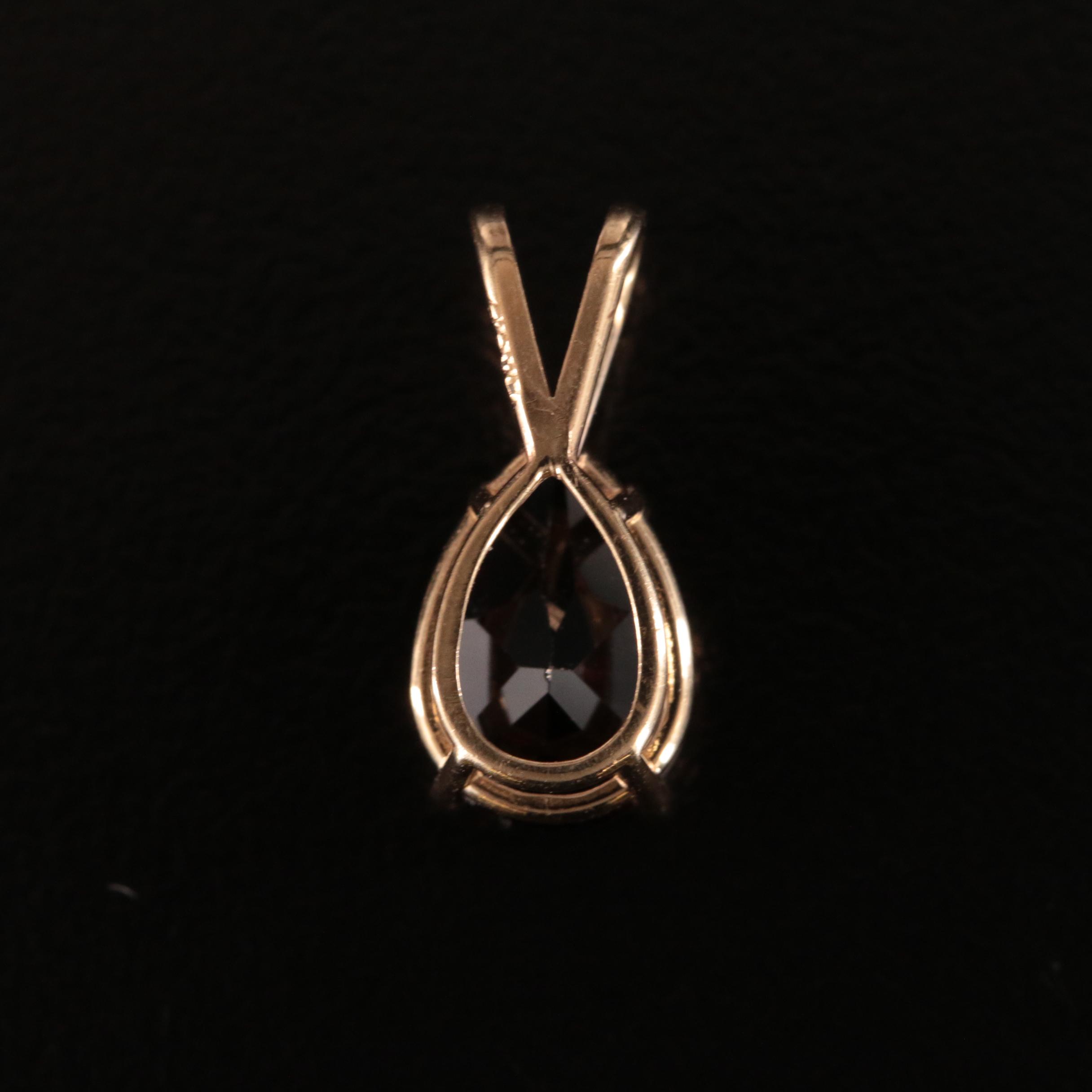 14K Garnet Pendant