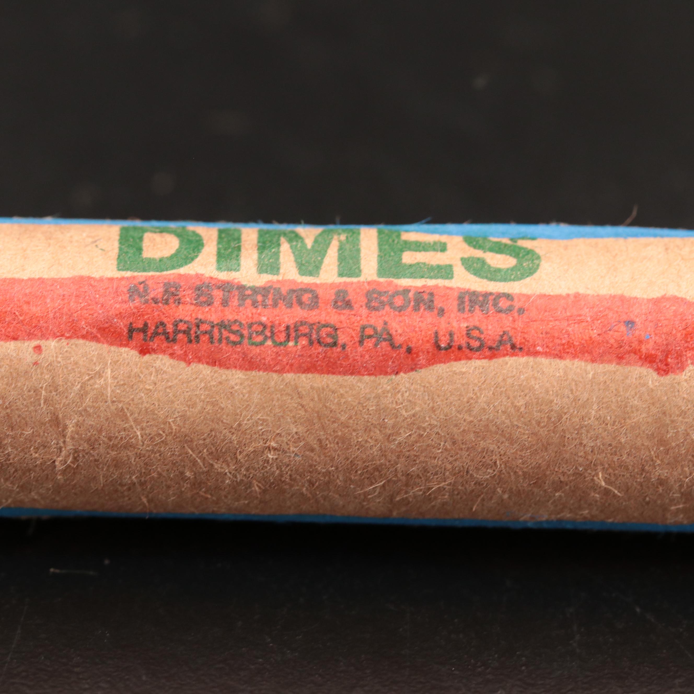 Roll of Fifty Mercury Silver Dimes, Including Uncirculated 1916