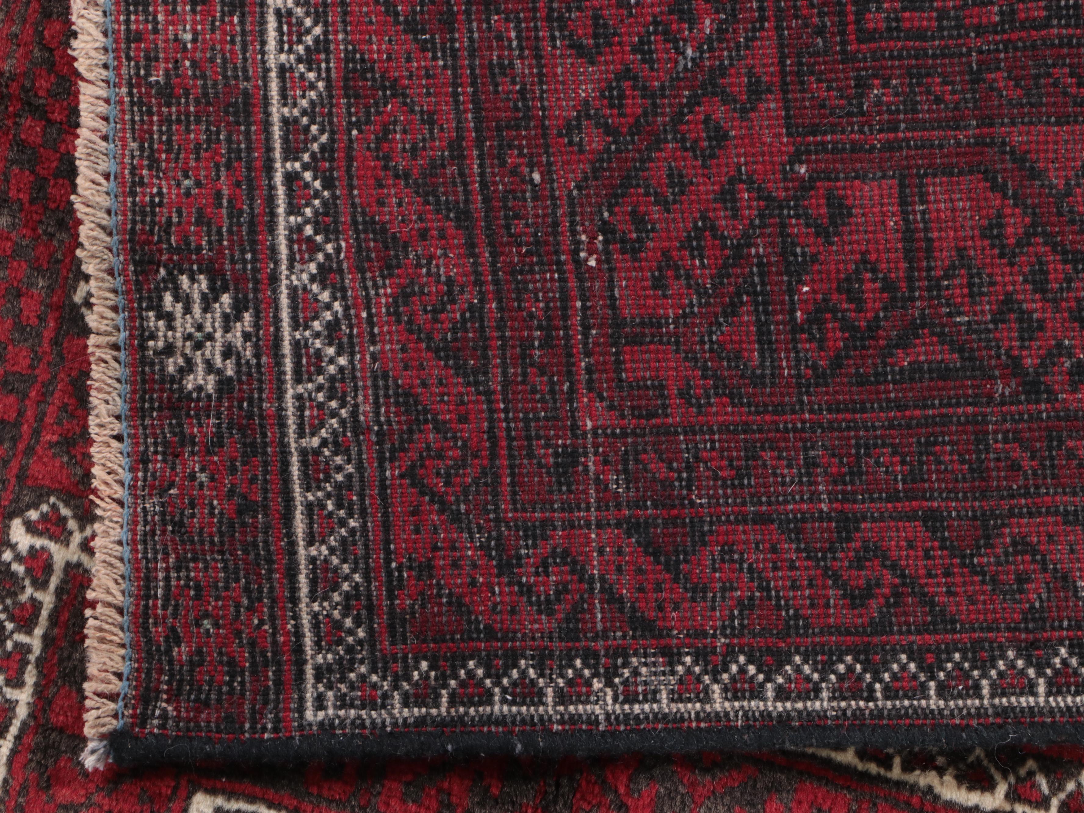 3'4 x 5'11 Hand-Knotted Afghan Baluch Area Rug