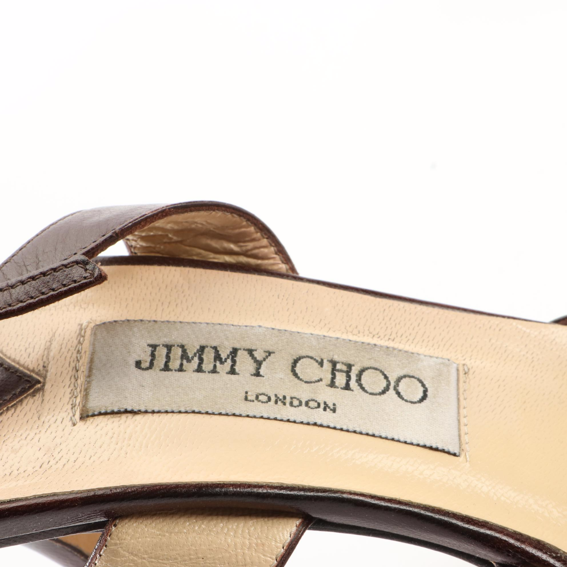 Jimmy Choo Leather Pointed Toe Slingbacks