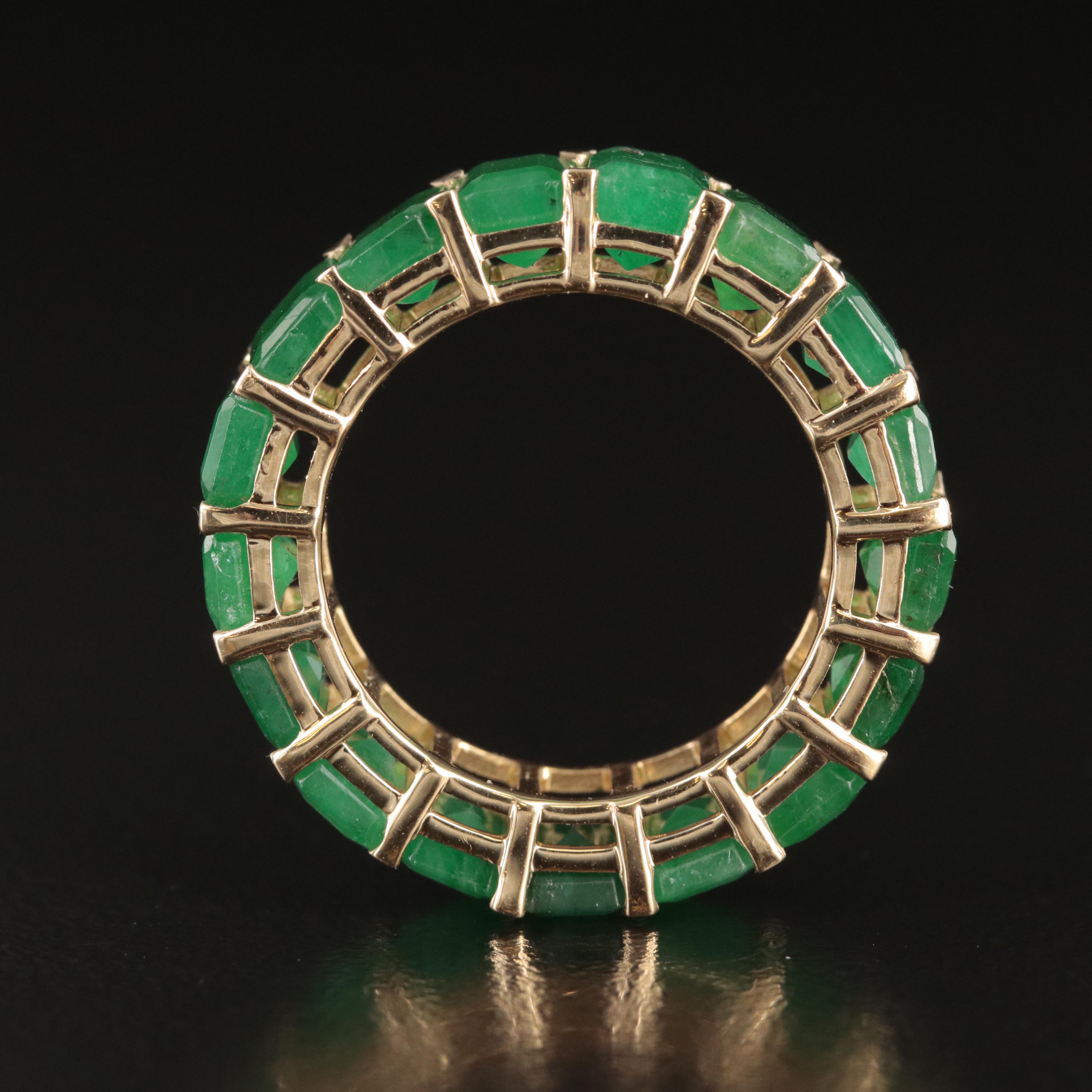 18K 10.26 CTW Emerald Eternity Band