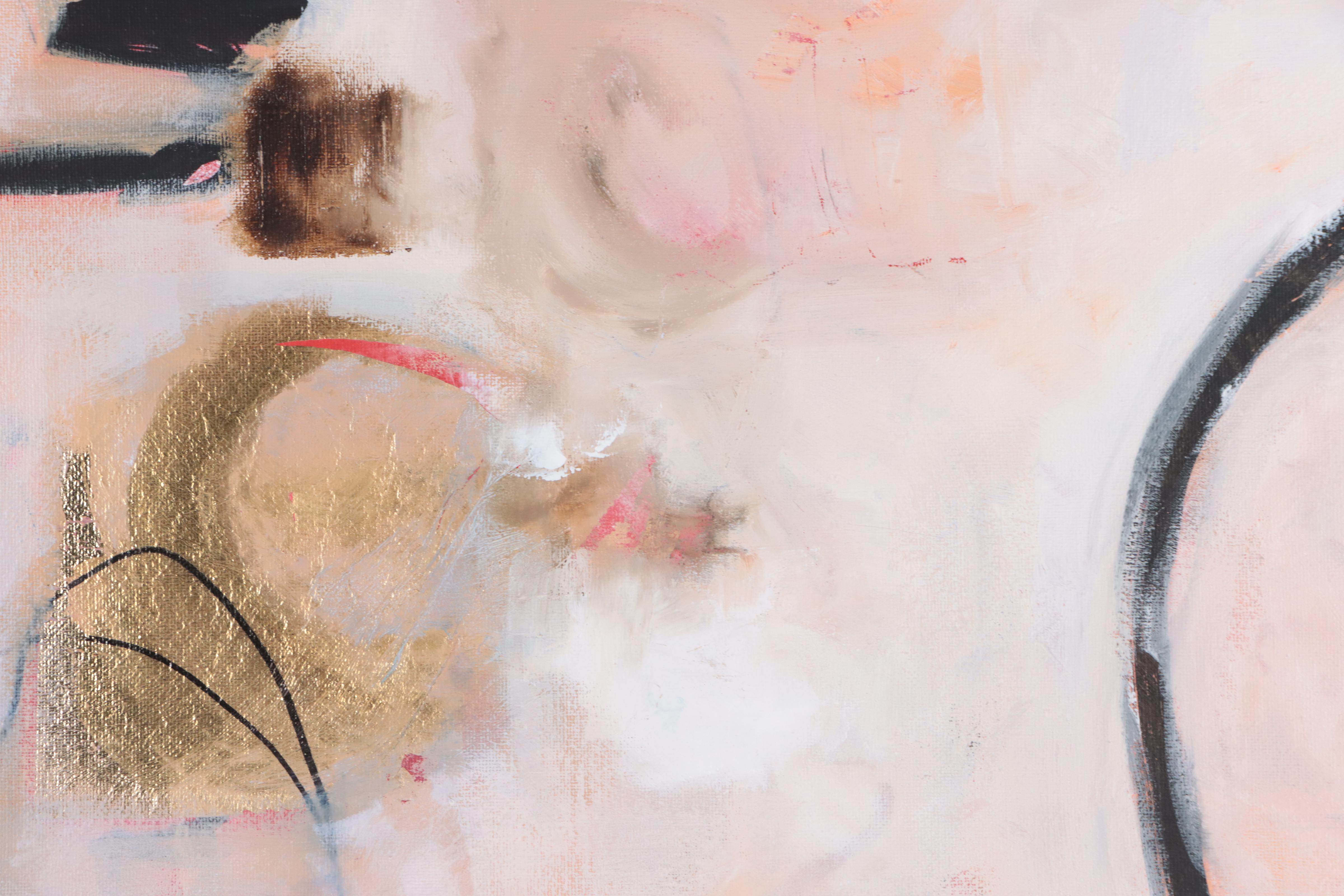 Milagros Pongo Abstract Mixed Media Painting "Sukha," 21st Century